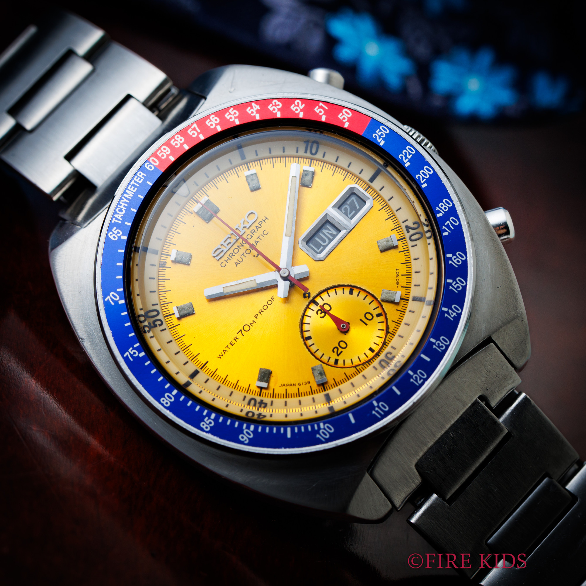 セイコー クロノグラフ ポーグ 1970年製 Ref.6139-6000 自動巻 純正ブレス付
