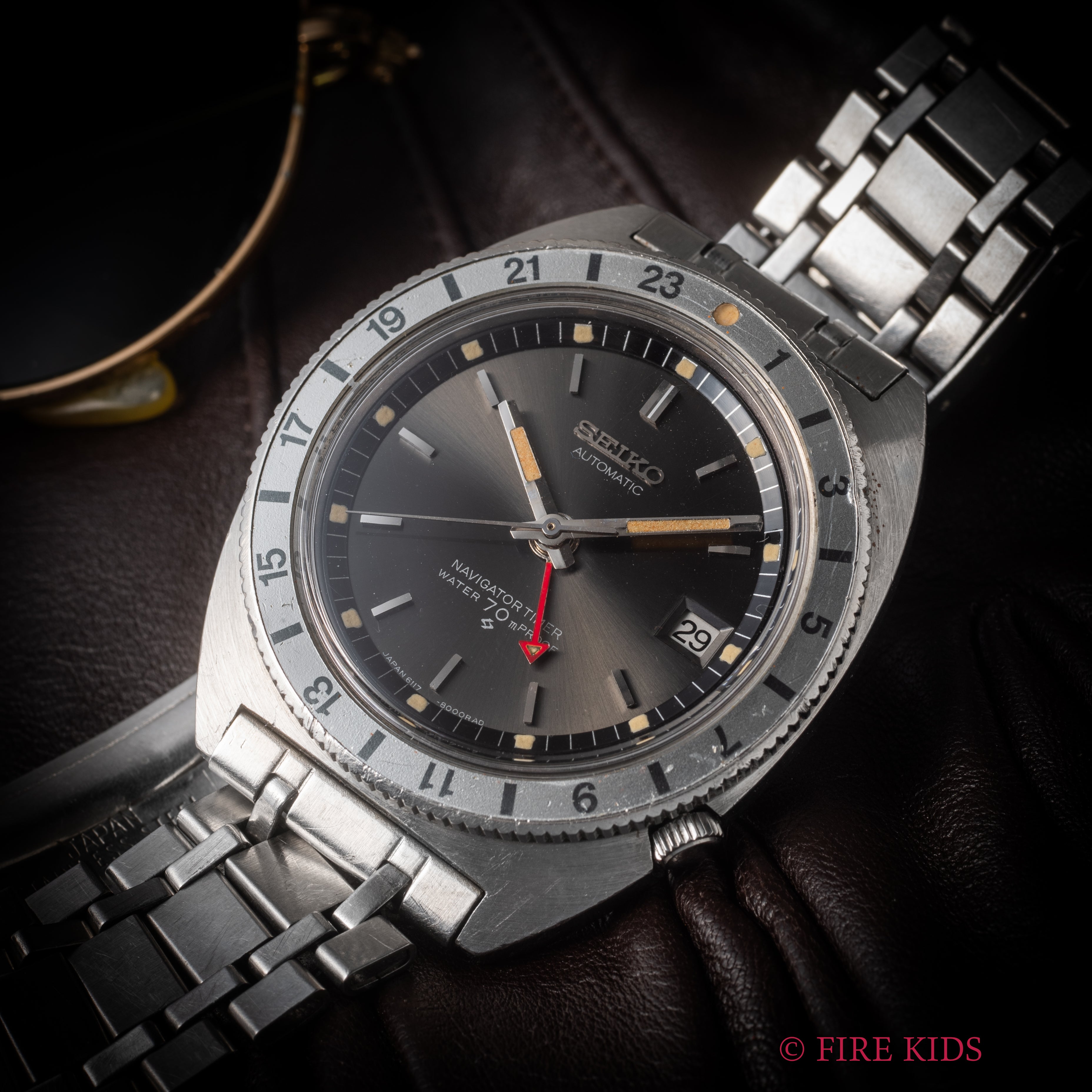 セイコー ナビゲータータイマー ファーストモデル 1968年製 回転ベゼル GMT Ref.6117-8009