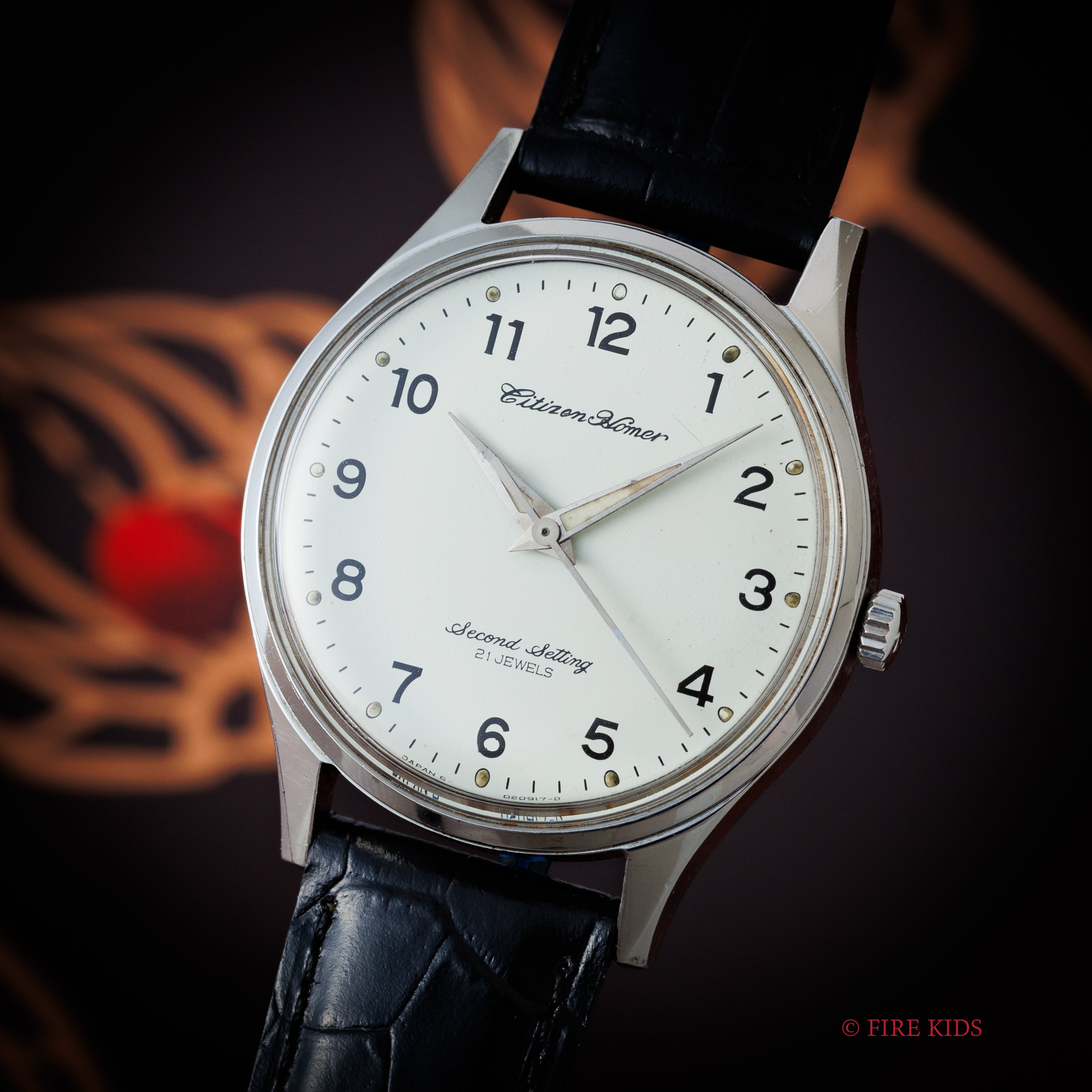 シチズン ホーマー 国鉄 1975年製 鉄道時計 手巻き 秒針規制装置 昭和50年