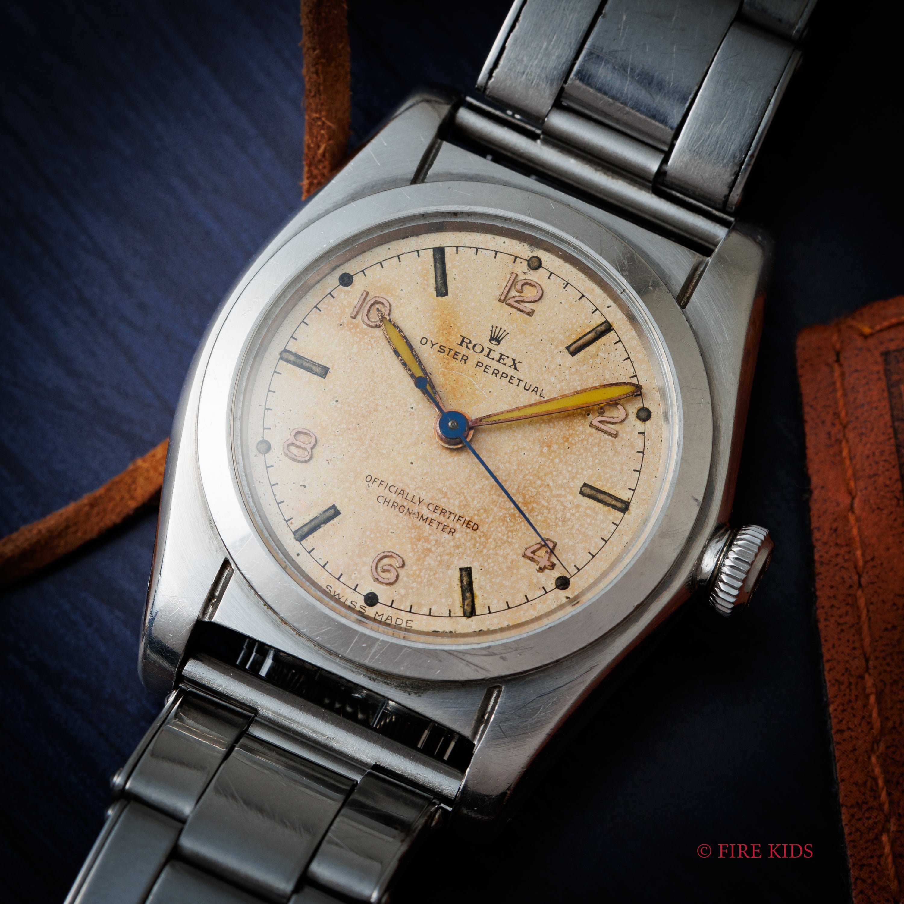 ロレックス バブルバック 1946年製 飛びアラビアダイヤル Ref.2940 純正ブレス付き(FF社外)