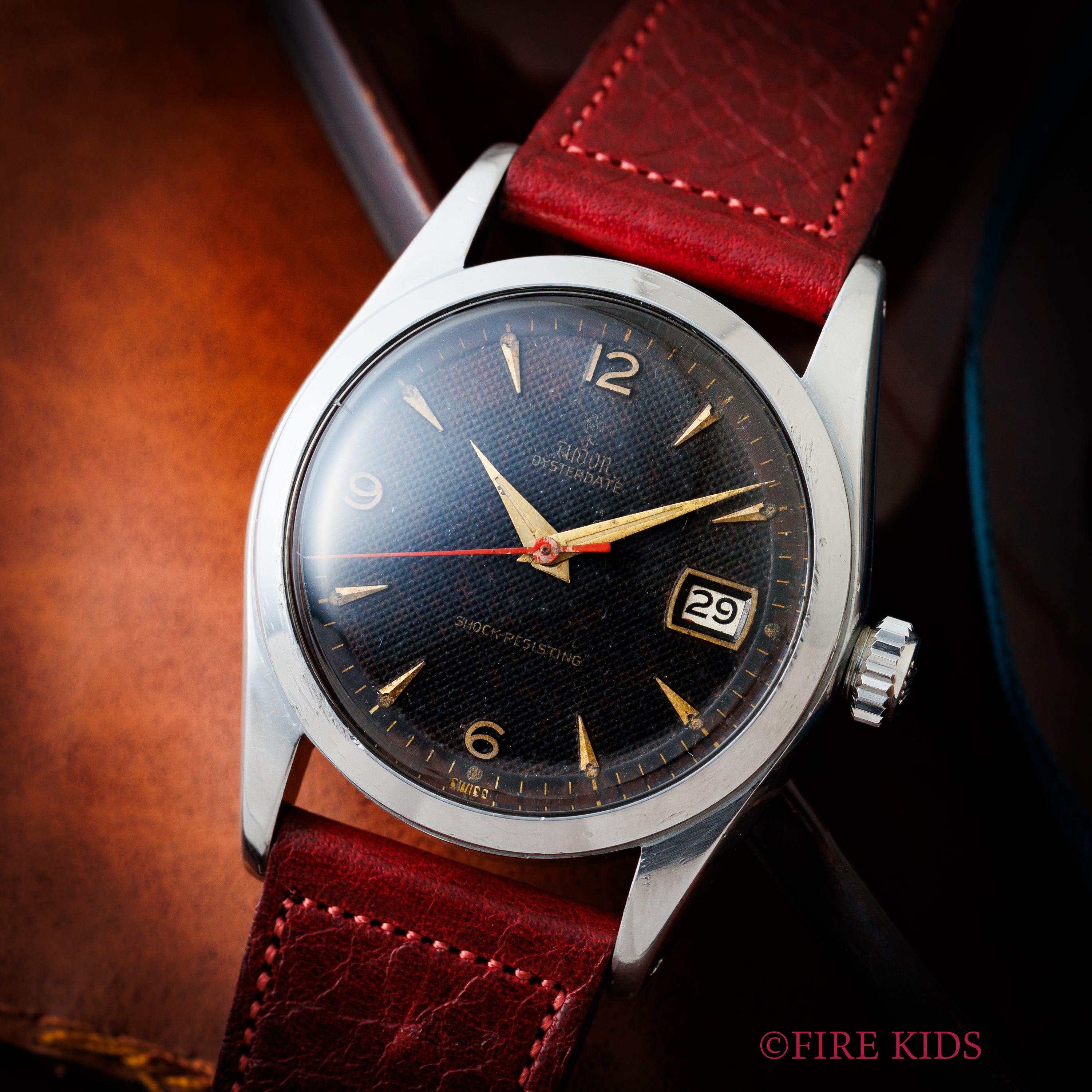 チューダー 小バラ オイスターデイト 手巻 1954~1955年製 王冠リューズ BIGケース