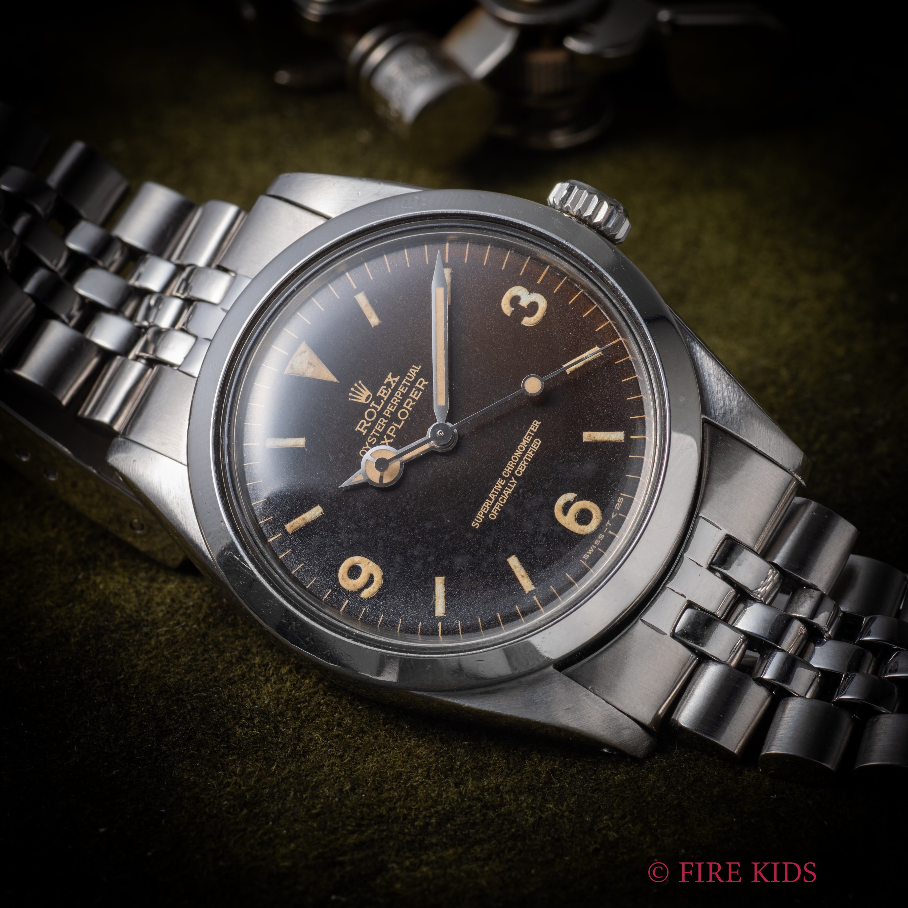 ロレックス エクスプローラー トロピカルダイヤル 1965年製 ブラウンミラーダイヤル Ref.1016 C+1ジュビリーブレス