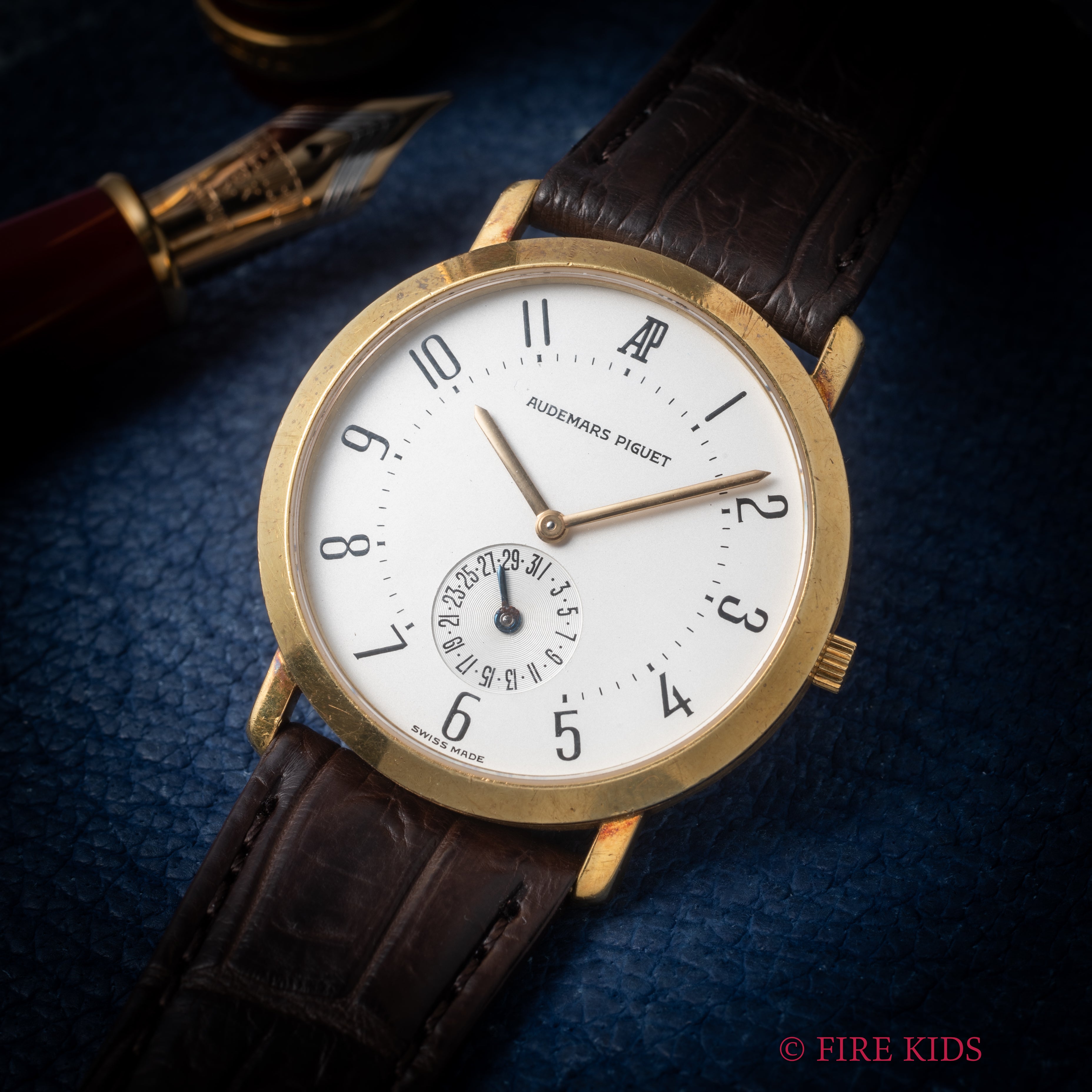 オーデマ・ピゲ ディスクカレンダー 1980～86年製 18金無垢ケース 手巻 Cal.2080 純正尾錠