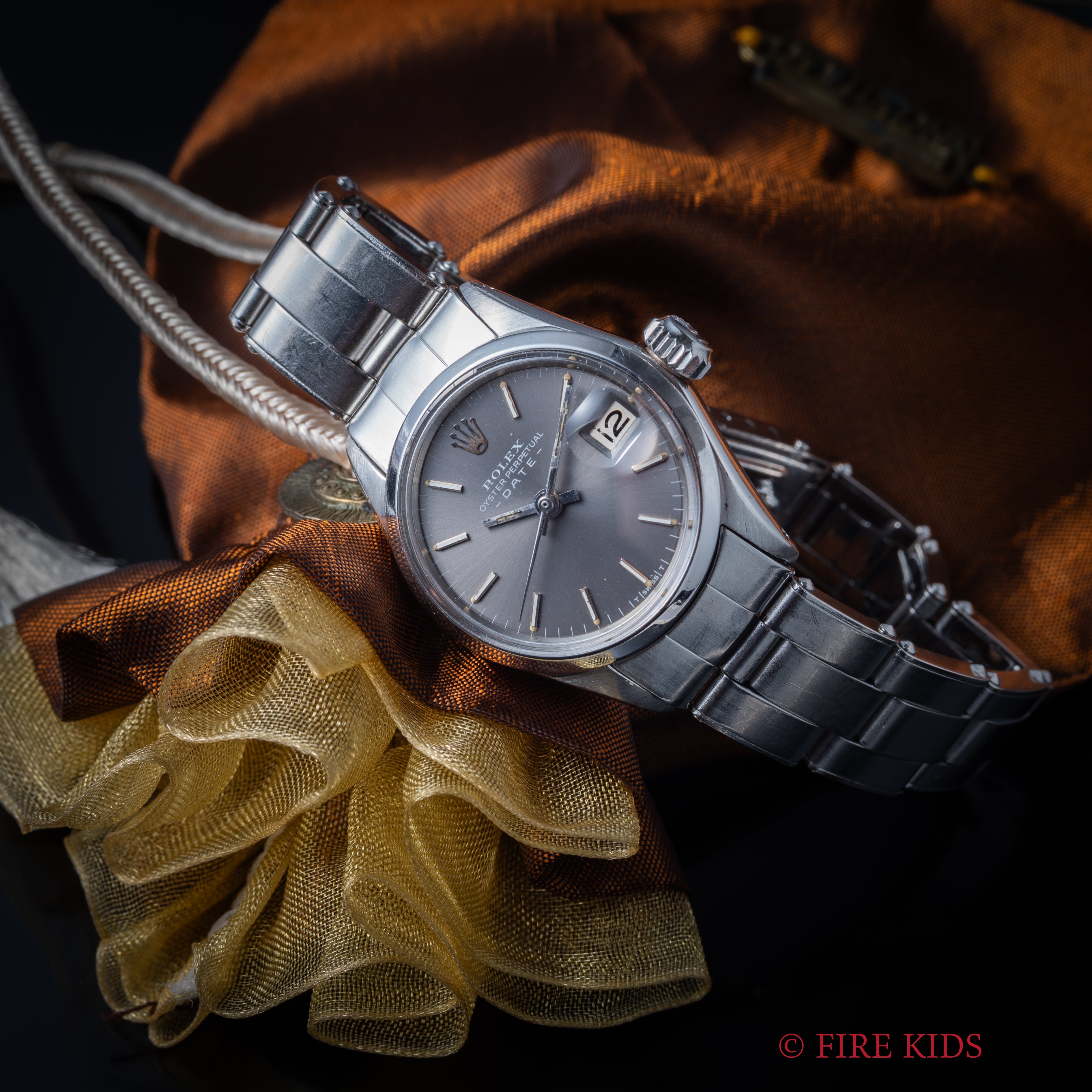 ロレックス レディース 1968年製 Ref.6516 オイスターパーペチュアルデイト グレーダイヤル