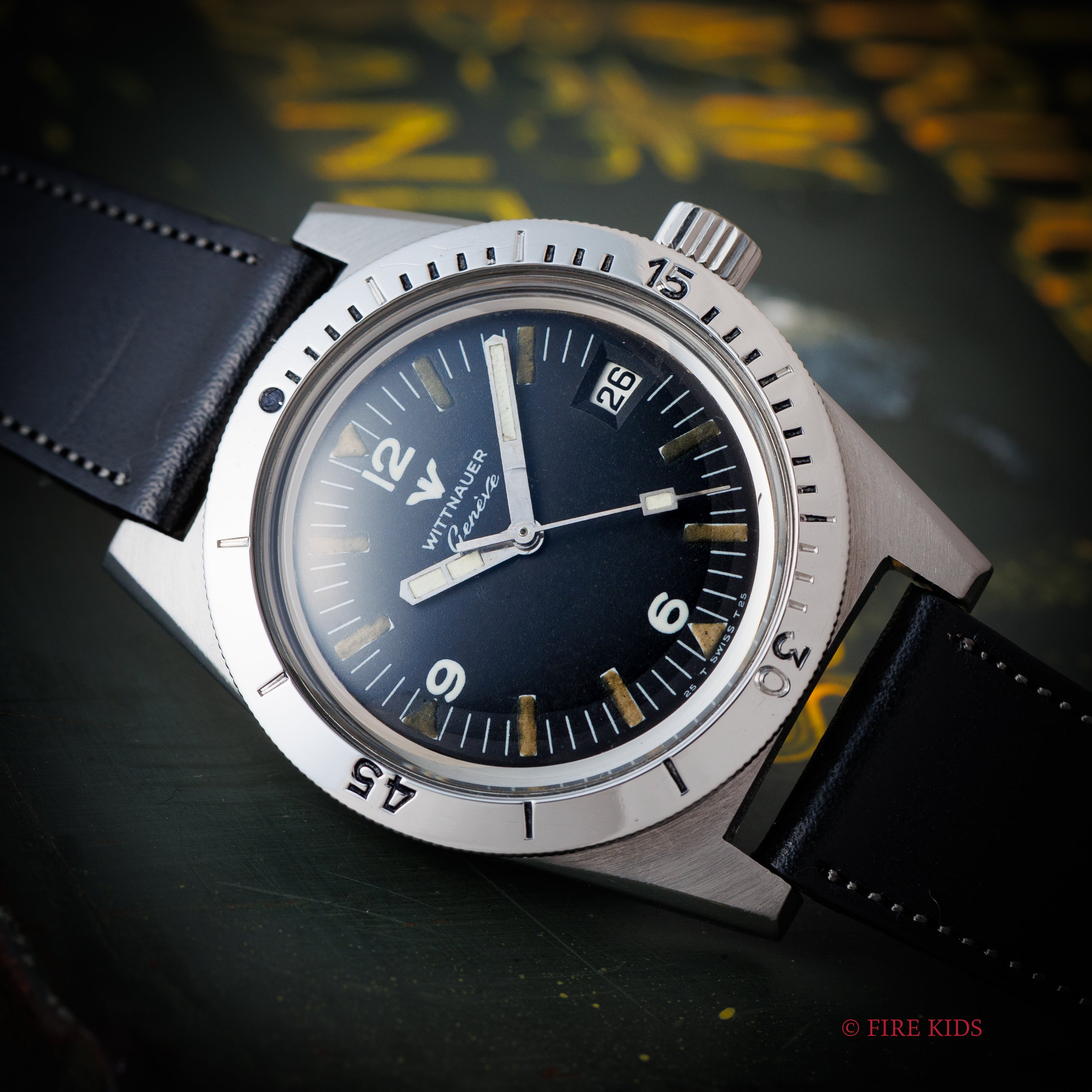 ウィットナー ダイバーズウオッチ 1960年代製 手巻き デイト
