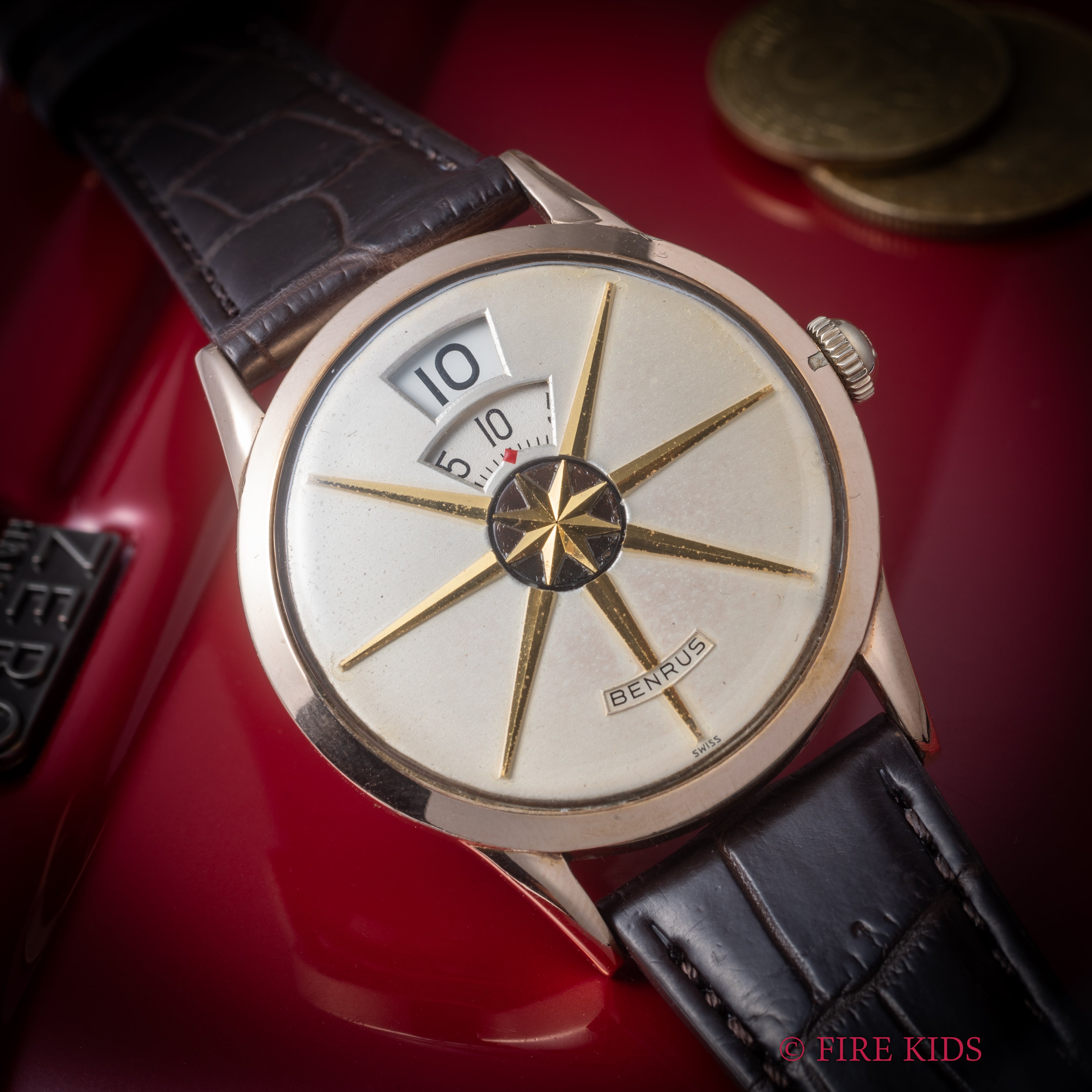 ベンラス ジャンピングアワー 1960年代製 手巻 GPケース オクタグラムセコンドディスク