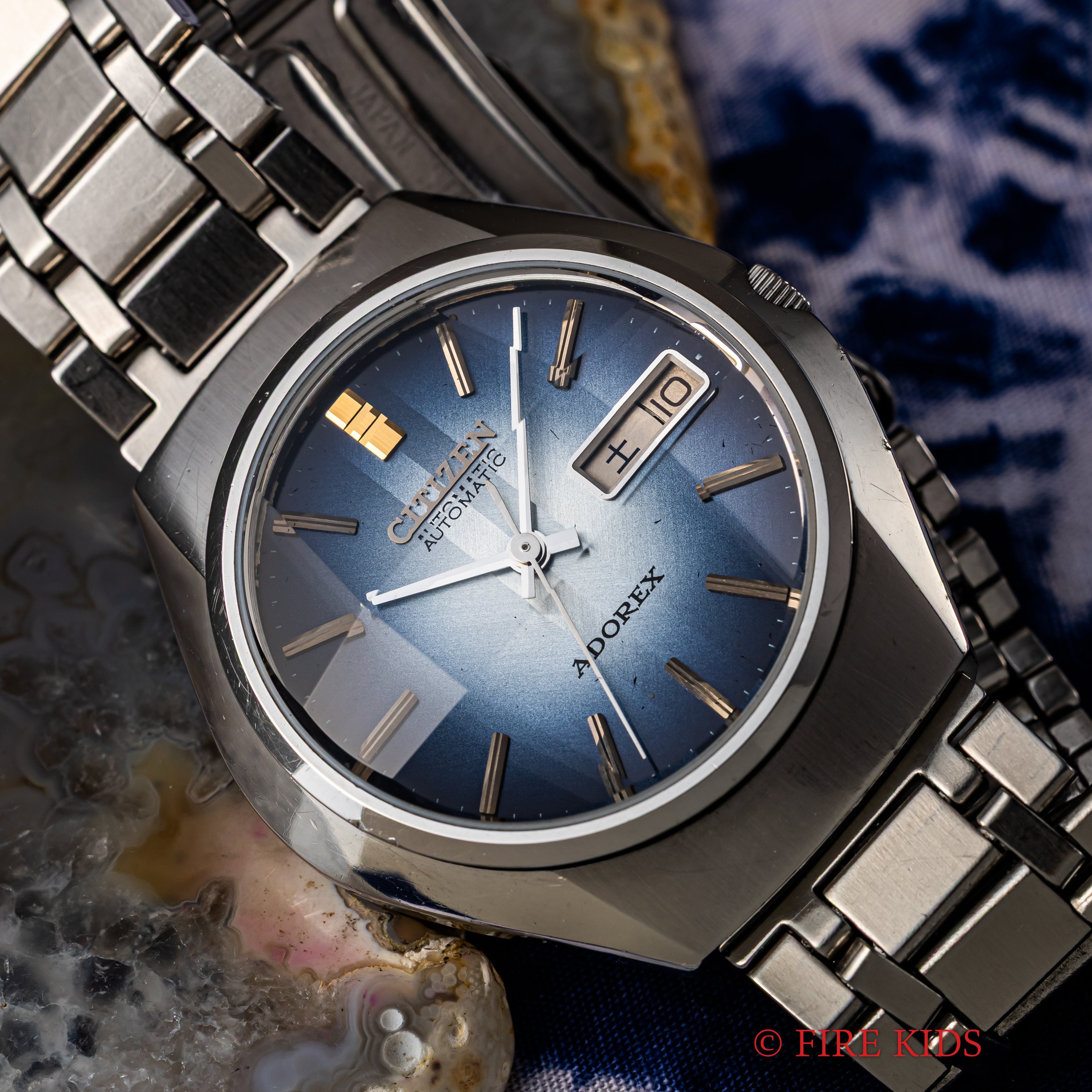 シチズン アドレックス 自動巻き 1975年製 ブルーグラデーションダイヤル