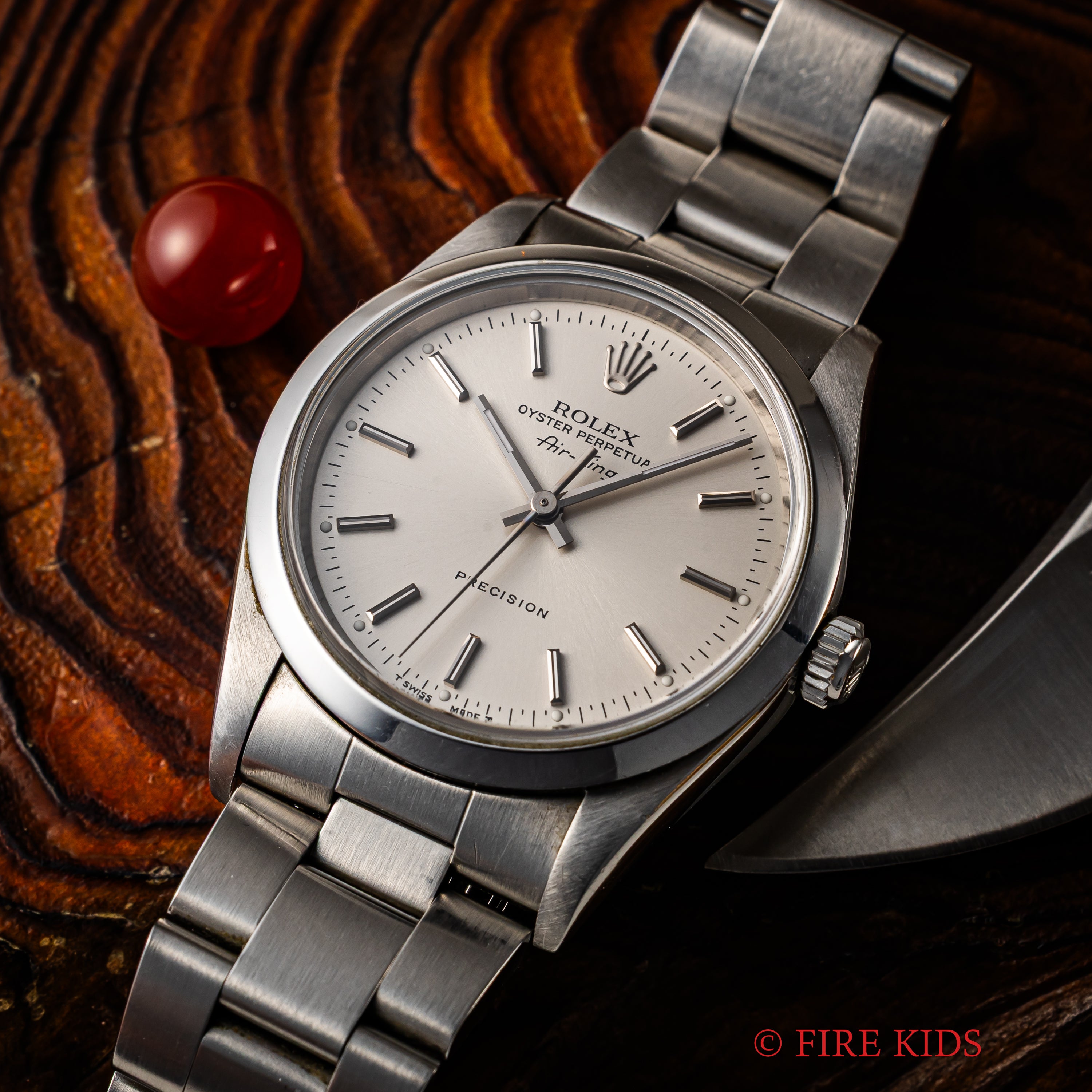 ロレックス エアキング 自動巻き 1997年製 Ref.14000 Cal.3000 箱、ギャラ、冊子、修理明細付き