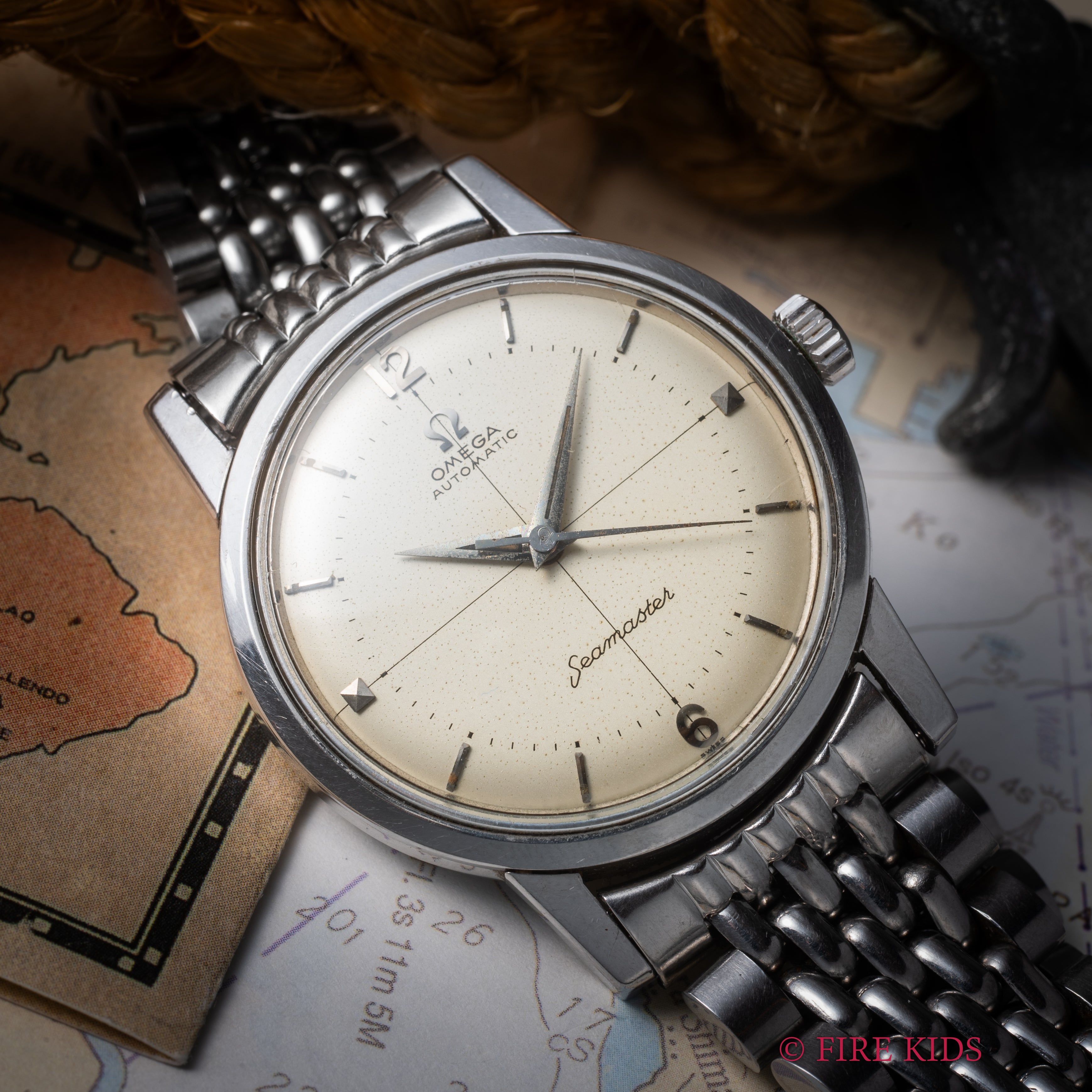 オメガ シーマスター オートマチック 1958年製 Ref.14729 2SC クロスライン 箱付き