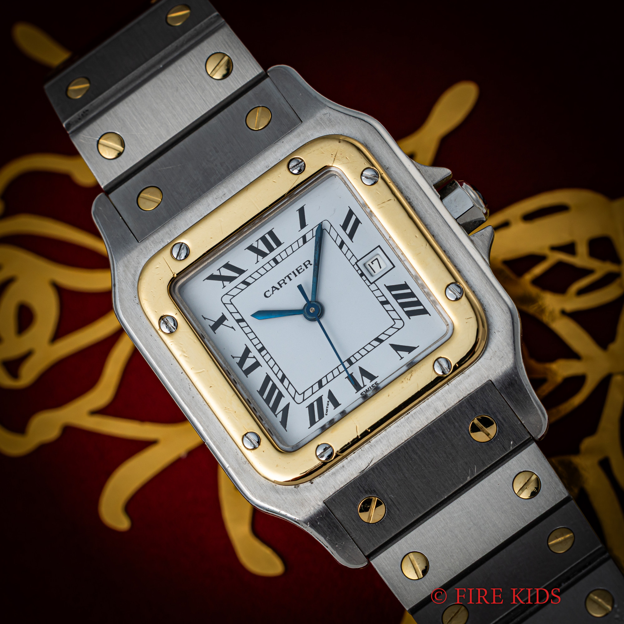 カルティエ カレ コンビ  LM 1980年代製 自動巻き 純正コンビブレス付き Ref.2962