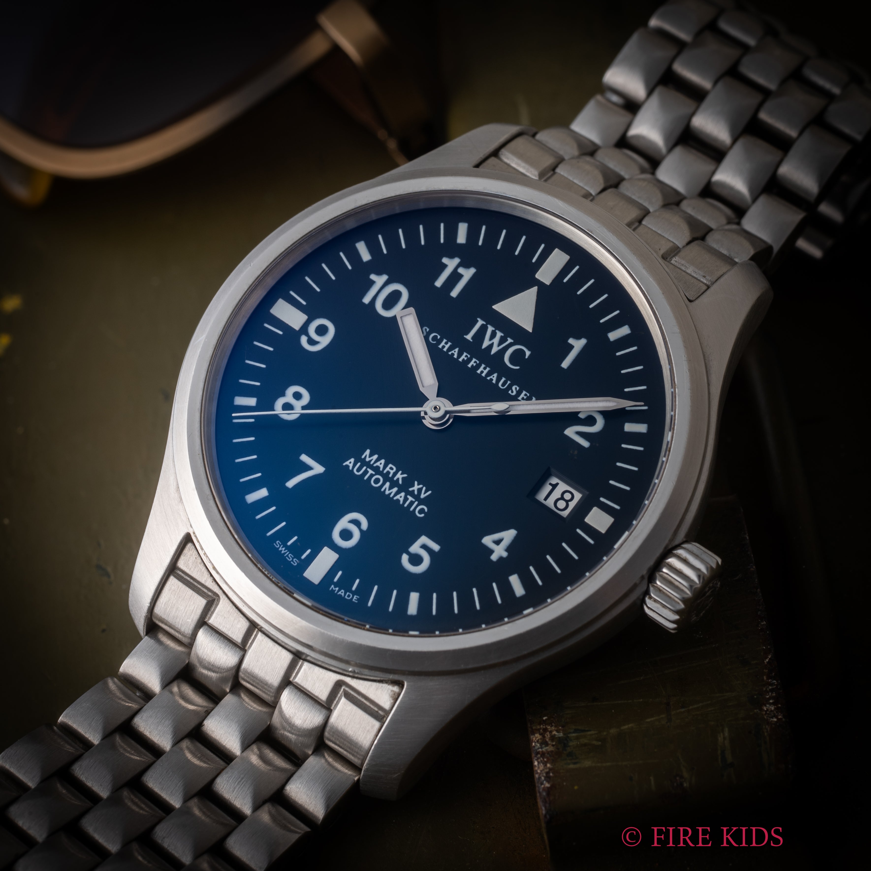 IWC マーク15 2002年製 パイロットウオッチ 自動巻 純正ブレス Ref.IW325301  箱 メーカー修理明細付