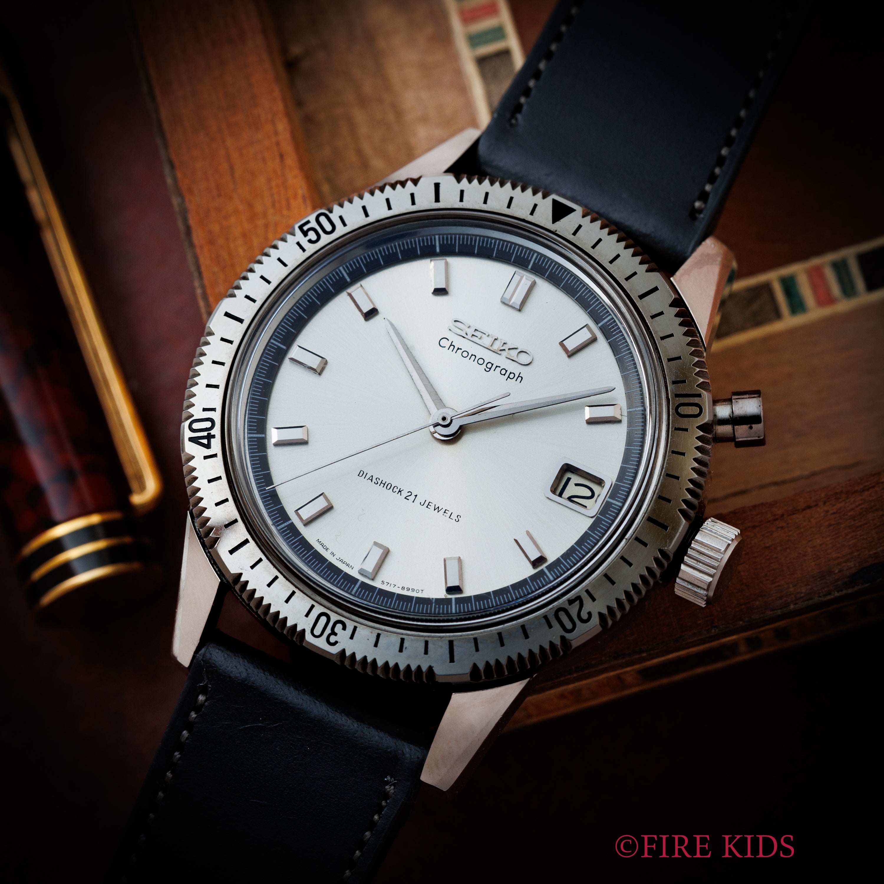 セイコー ワンプッシュクロノ 1964年製 手巻き ステンレスベゼル タツノオトシゴ クラウンクロノグラフ