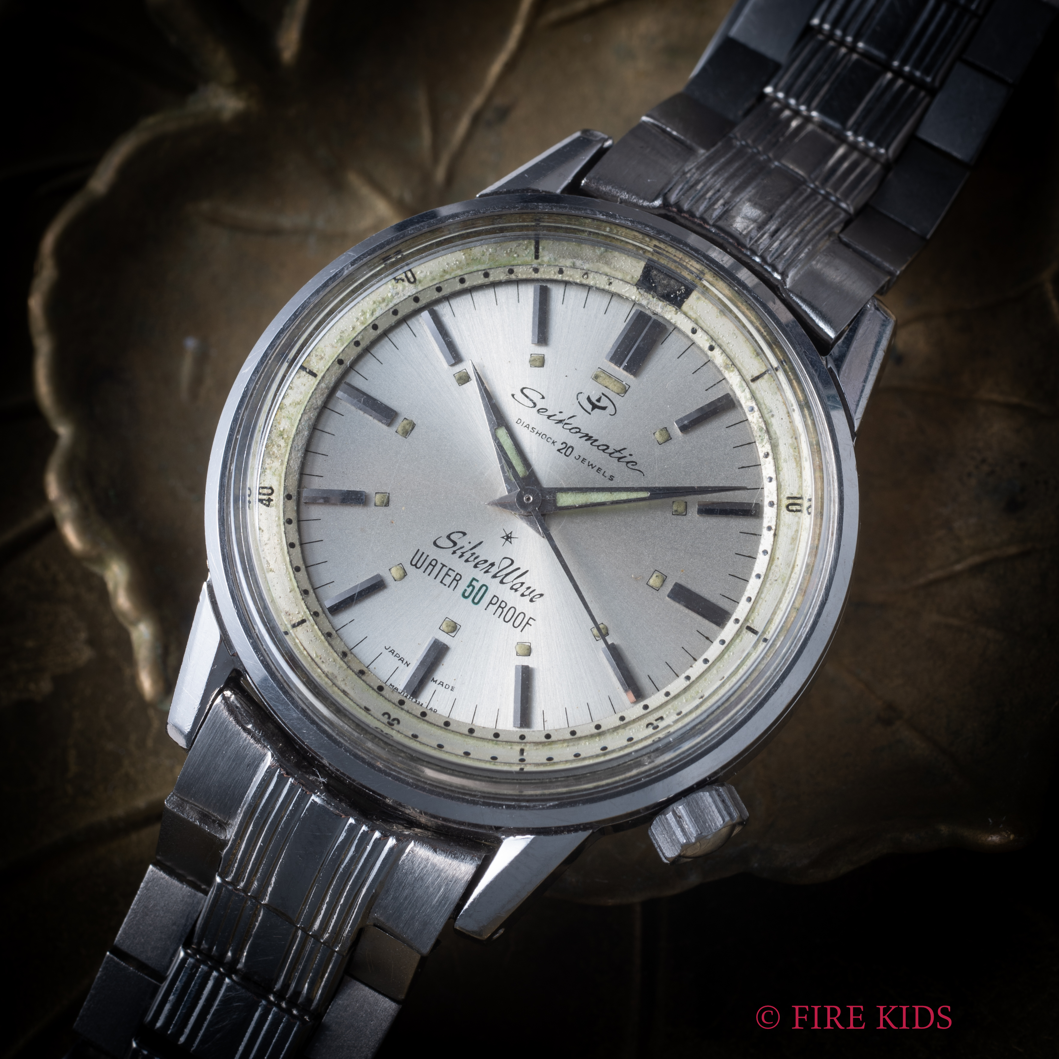 セイコー スポーツマチック シルバーウェーブ 1963年製 Ref.J12082  回転ベゼル 自動巻