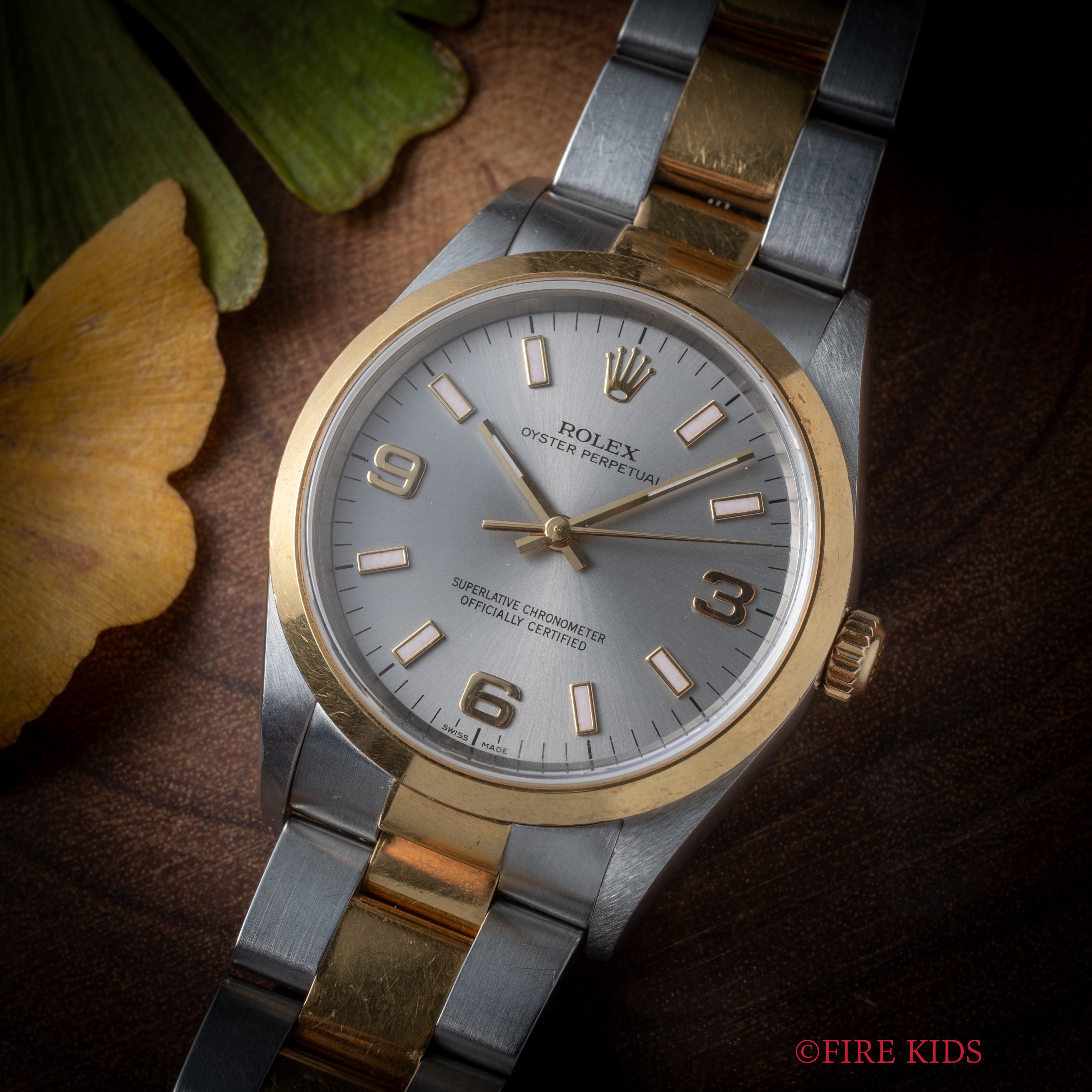 ロレックス オイスターパーペチュアル コンビ 2000年製 Ref.14203 グレー エクスプローラーダイヤル