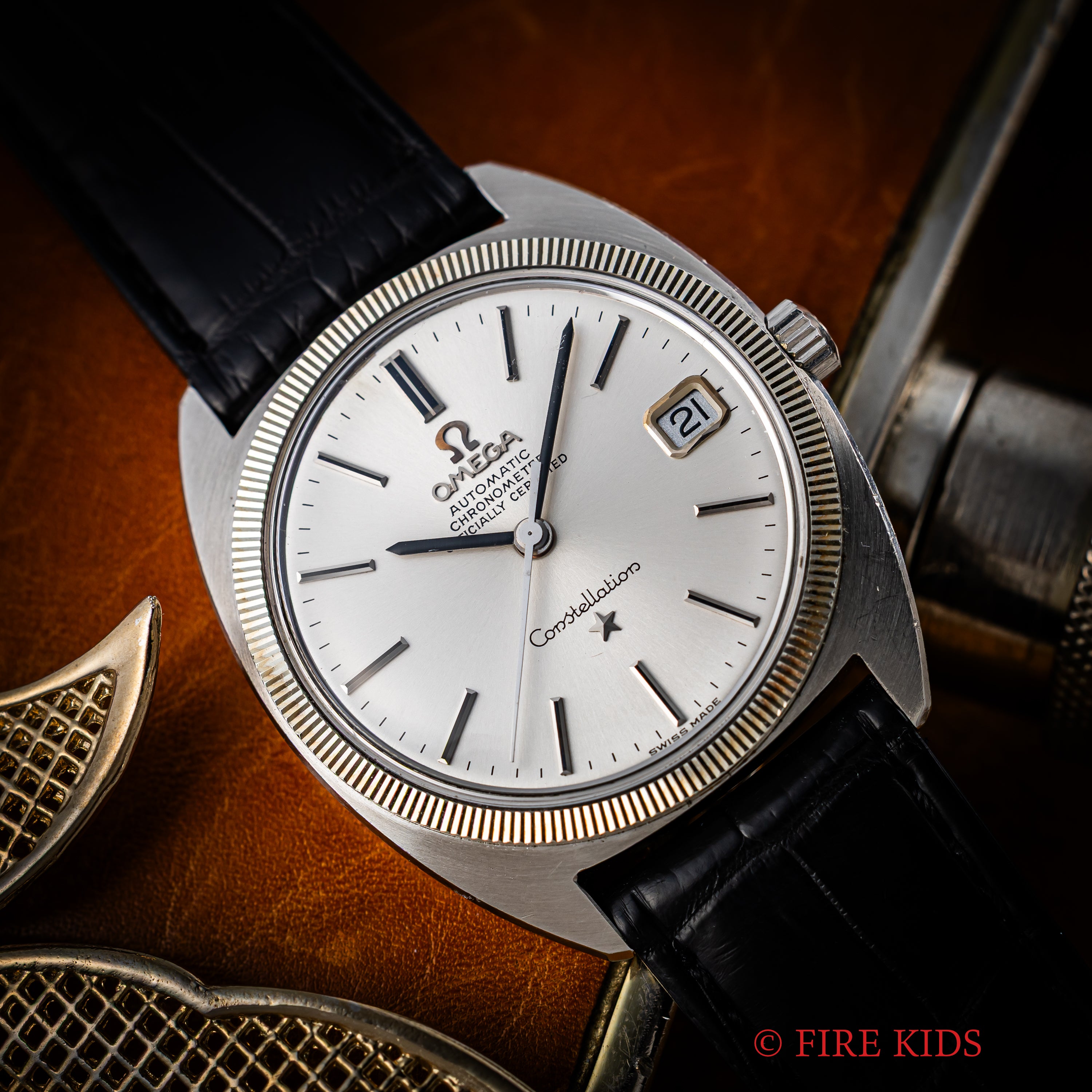 オメガ コンステレーション 1969年製 クロノメーター ジェンタ 前期 コインエッジベゼル 尾錠付き