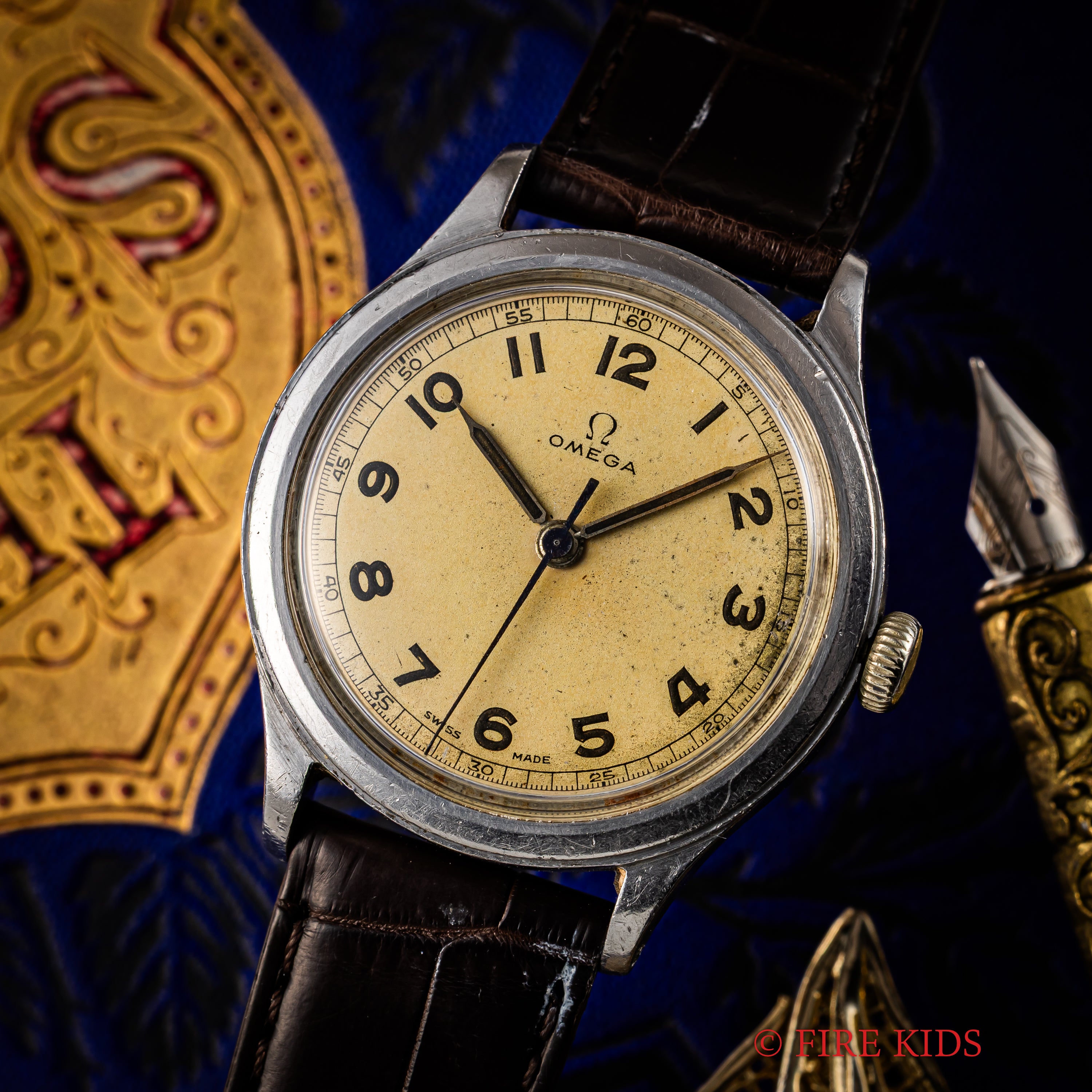 オメガ 1944年製 Ref.2179/4 Cal.30T2SC ルーレットダイヤル 民生用