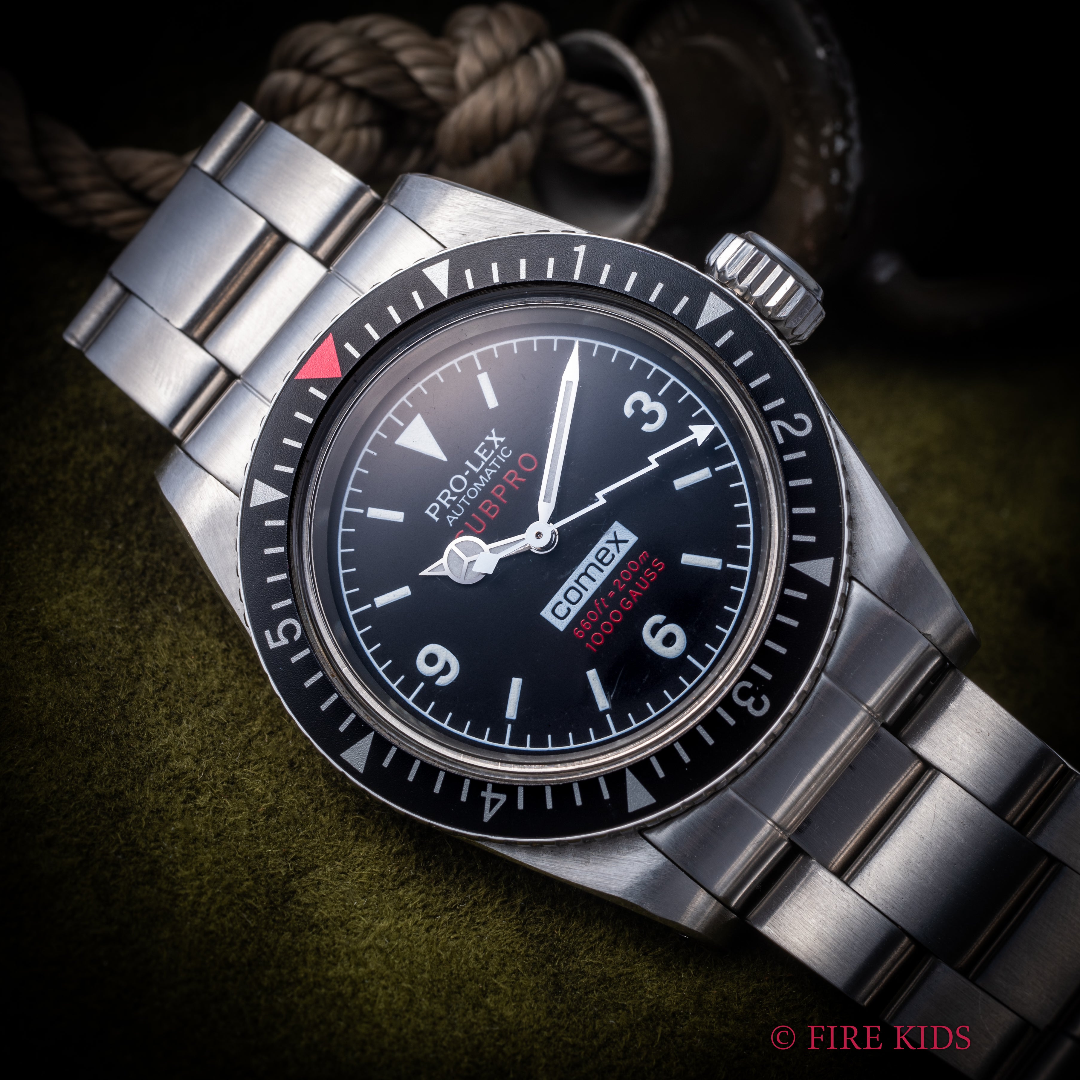 PRO-LEX SUBPRO COMEX2000 稲妻針 耐磁ケース 自動巻 1999年販売ギャラ