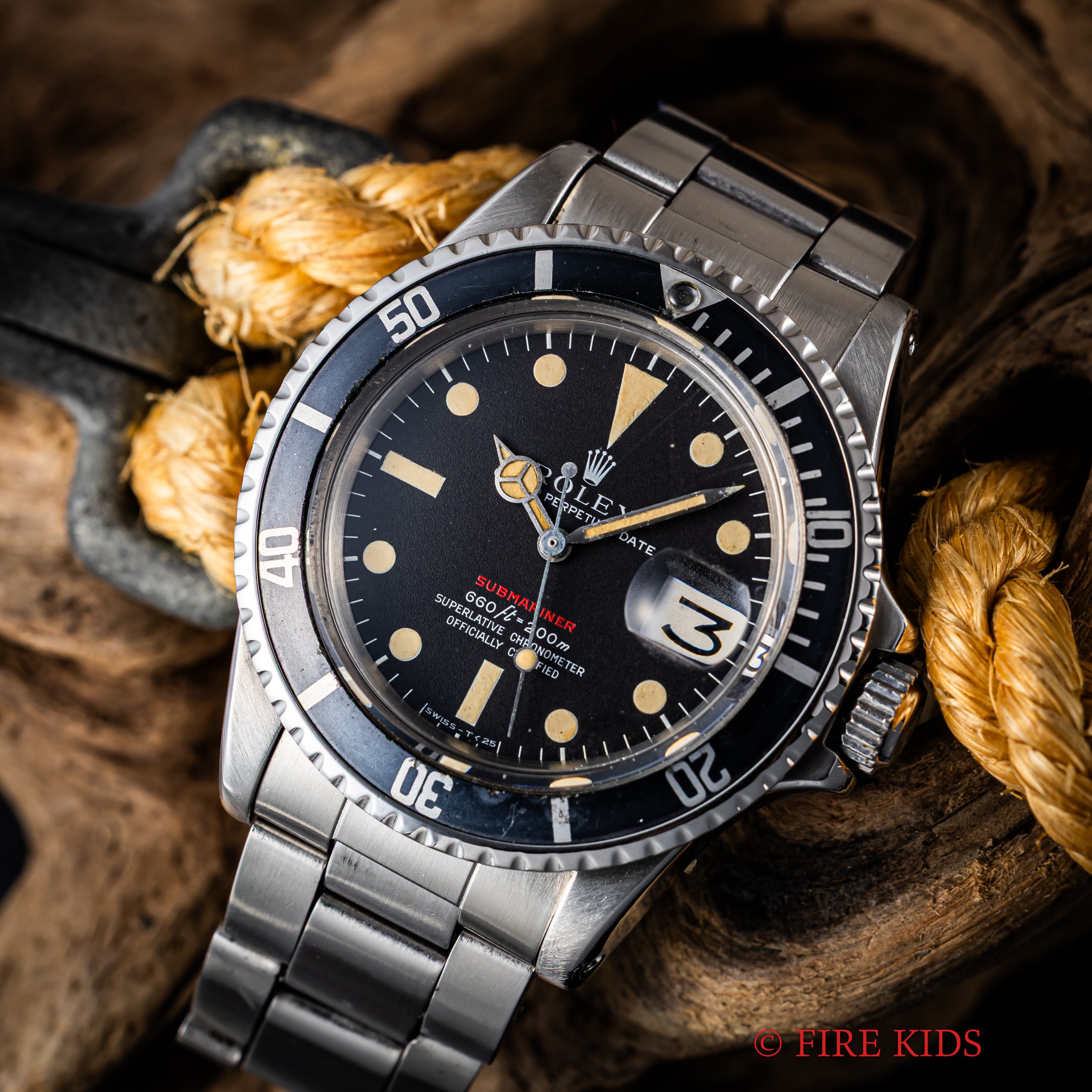 ロレックス サブマリーナ 赤サブ 1970年製（昭和45年製） Ref.1680 マーク4ダイヤル オリジナルブレス