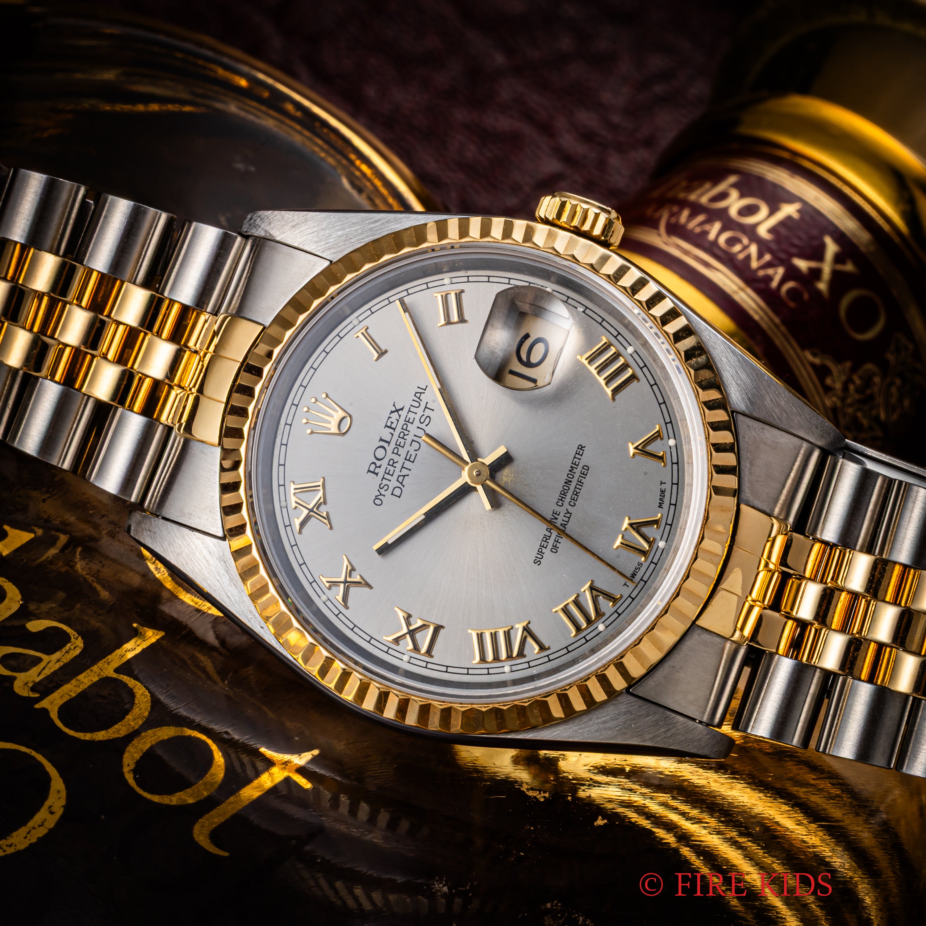 ロレックス デイトジャスト 1991年製 コンビ Ref.16233 グレーローマンダイヤル 純正コンビジュビリーブレス