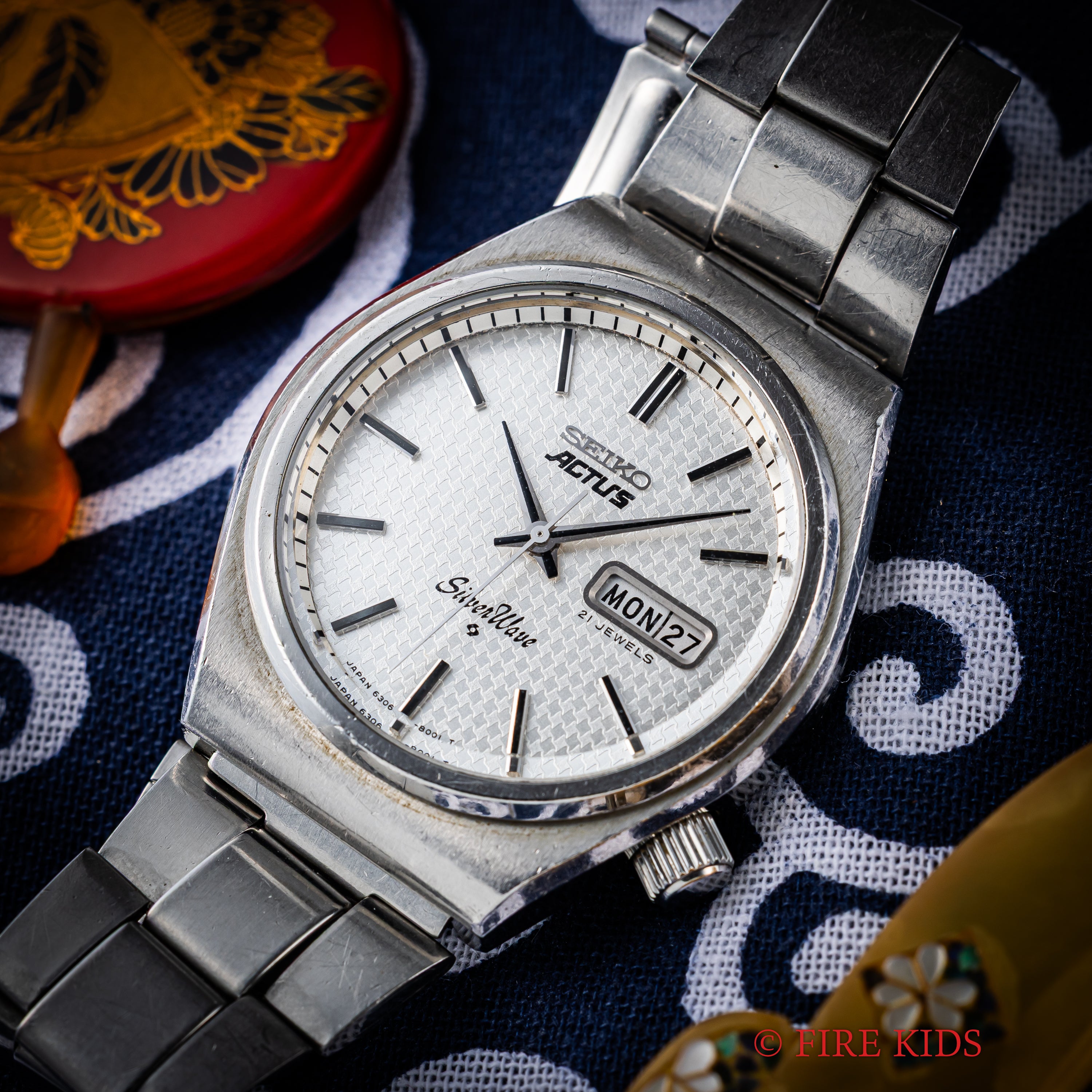 セイコー アクタス シルバーウェーブ 1976年製 Ref.6306-8010 ねじ込みリューズ 純正ブレス