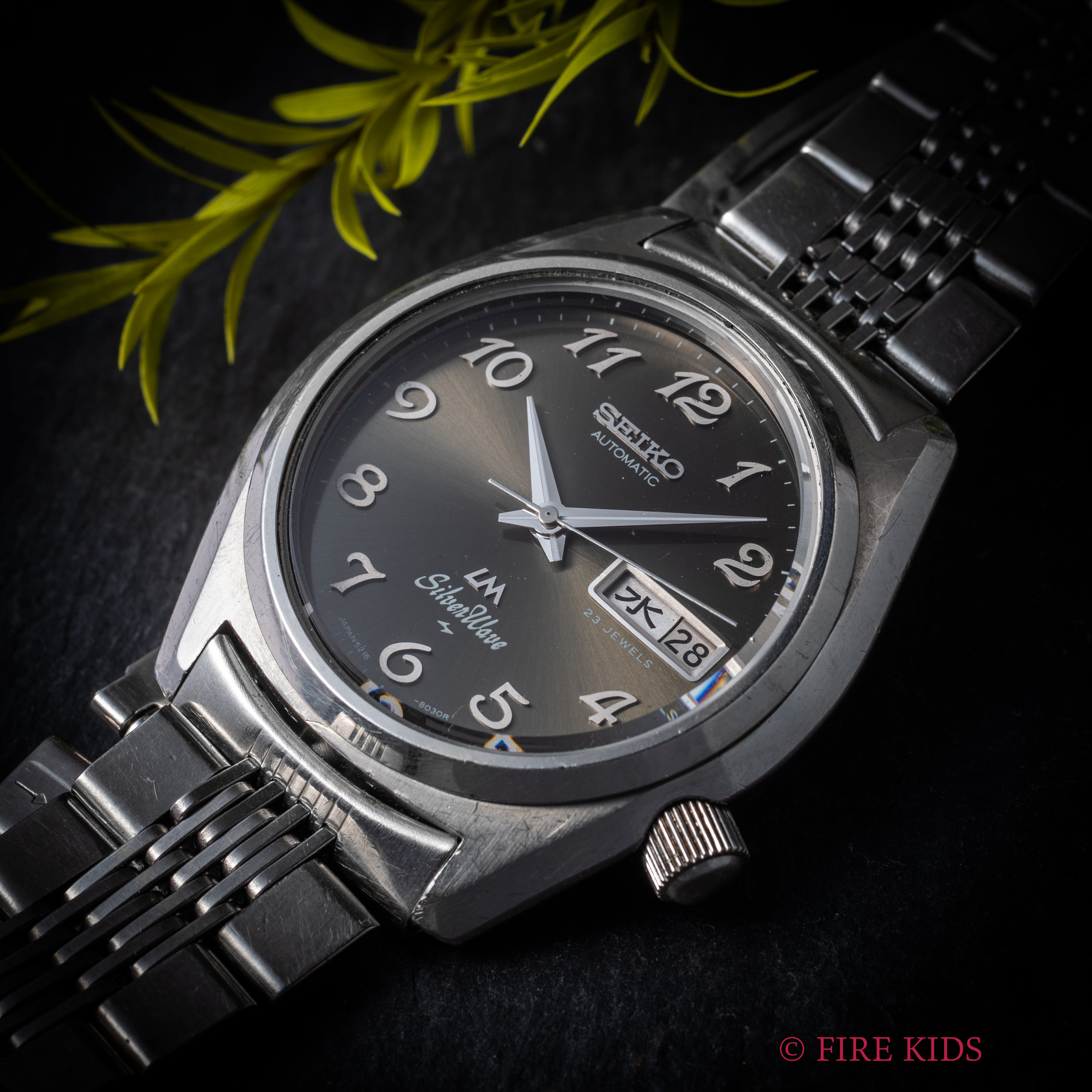 セイコー LM シルバーウェーブ 1976年製 アラビアダイヤル ねじ込みリューズ 自動巻