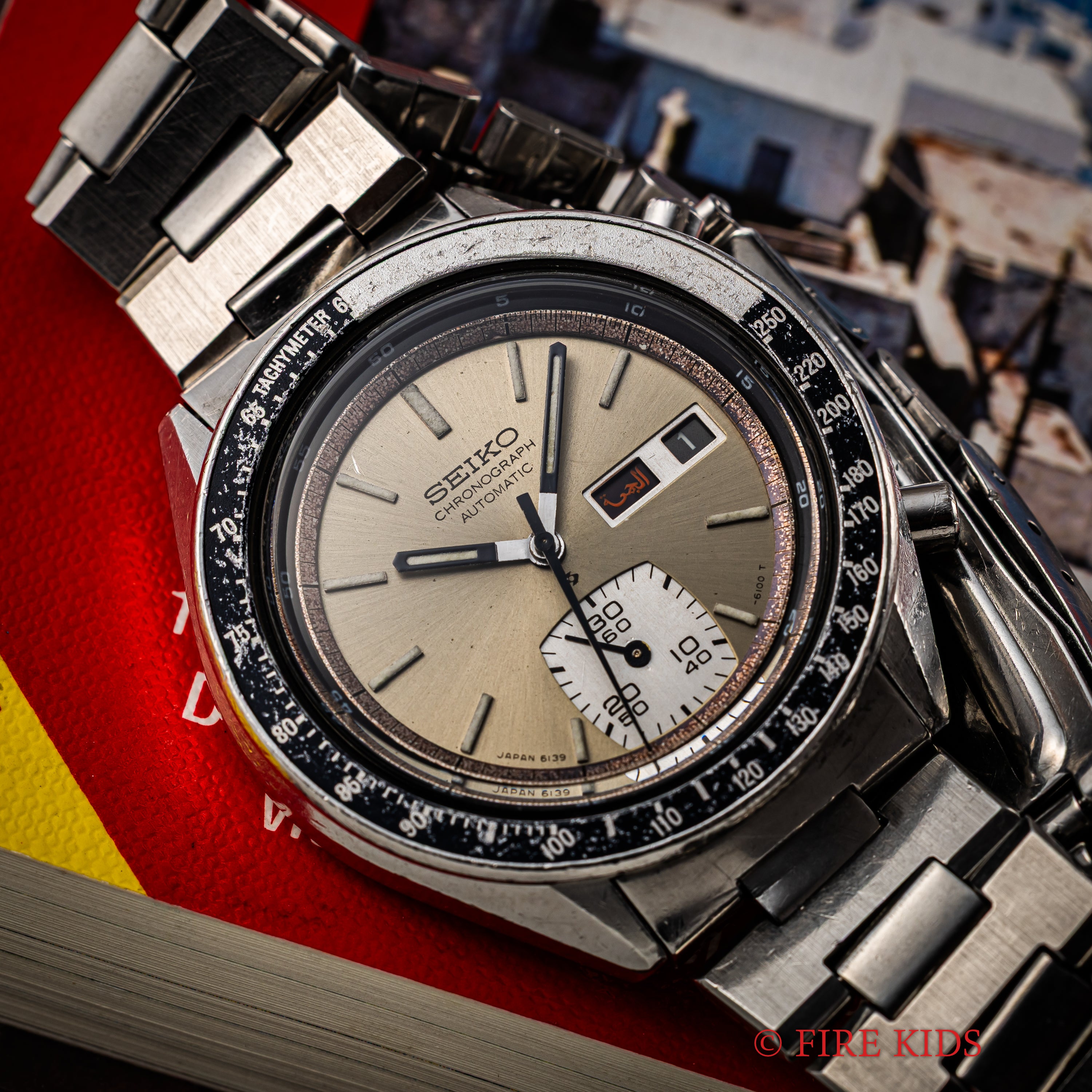 セイコー 5スポーツ スピードタイマー 1966年製 Ref.6139-6040 ゴーストベゼル ブレス付き