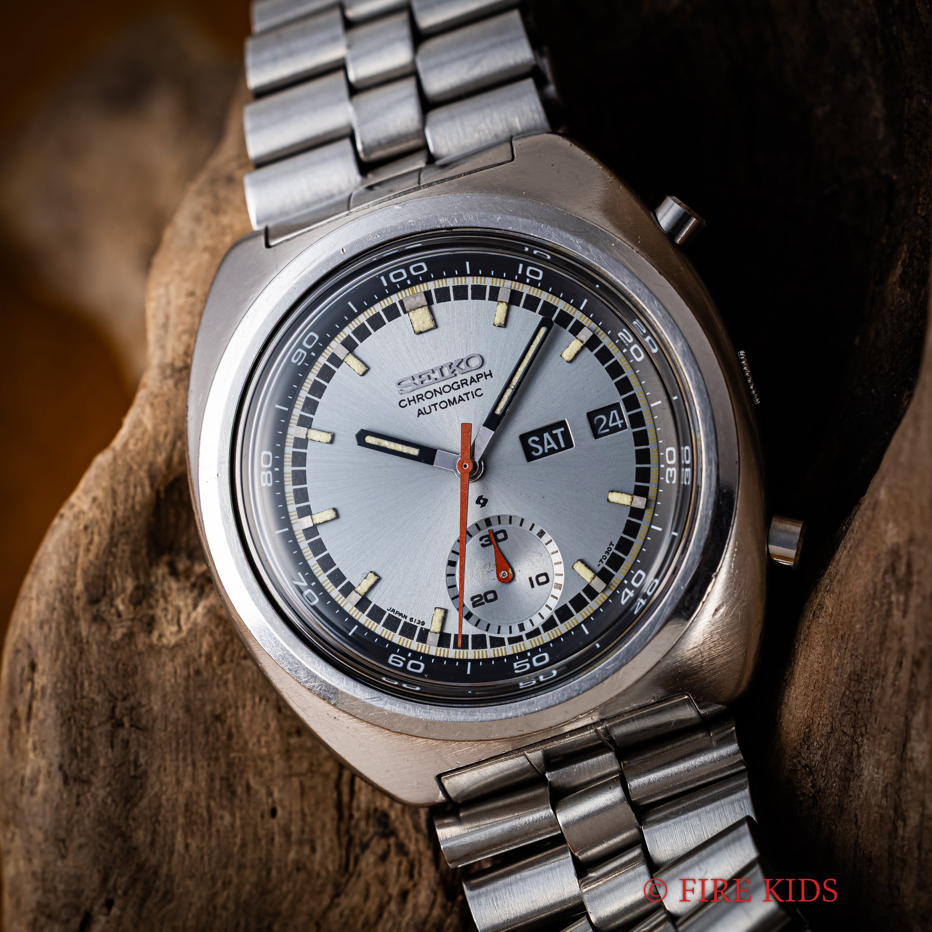 セイコー クロノグラフ 1976年製 自動巻クロノグラフ デシマルメーター Ref.6139-7002 純正ブレス