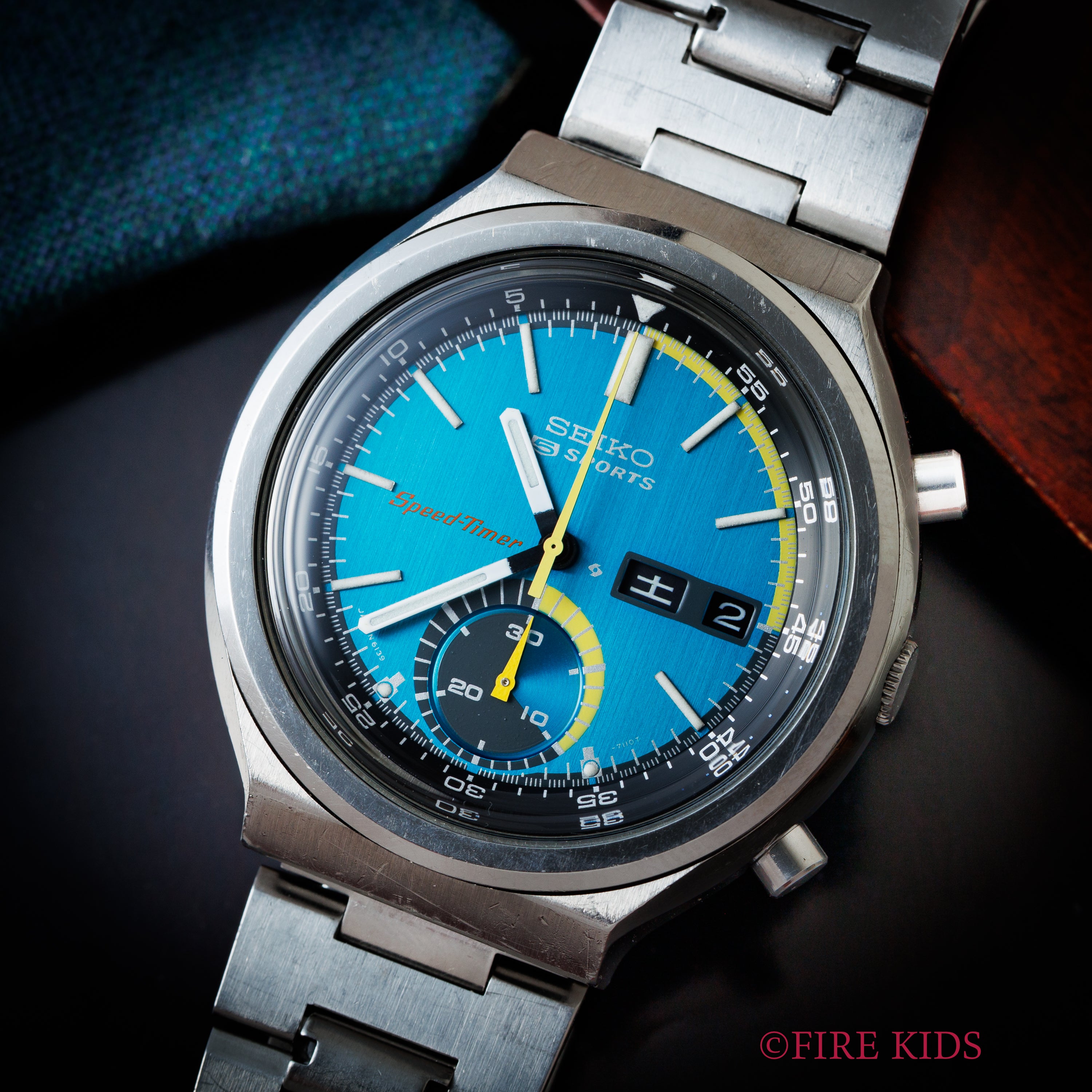 セイコー 5スポーツ・スピードタイマー 1972年製 Ref.6139-7060 自動巻クロノグラフ 純正ブレス
