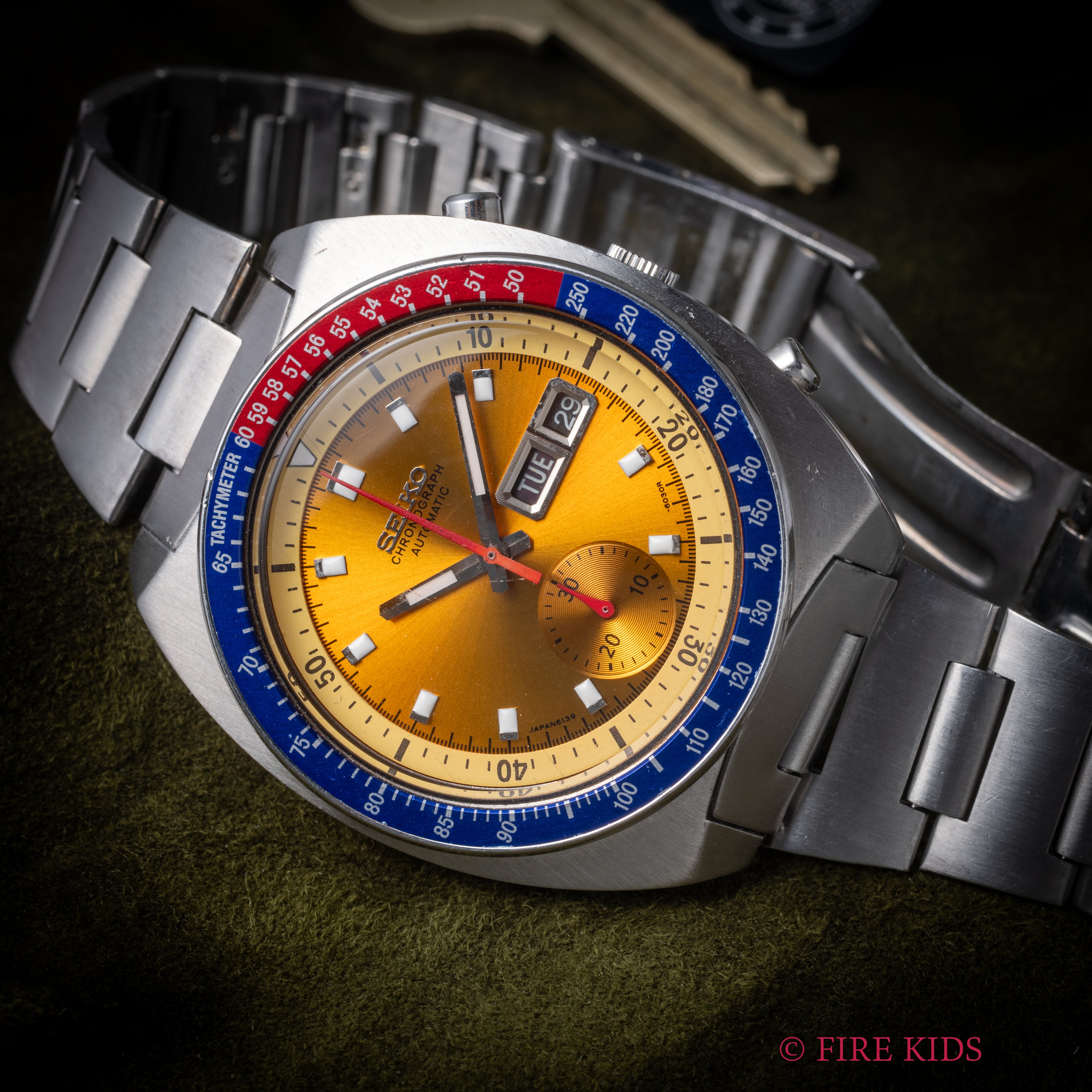 セイコー クロノグラフ 1970年製（昭和45年製） “ポーグ” Ref.6139-6000 自動巻クロノグラフ 純正ブレス