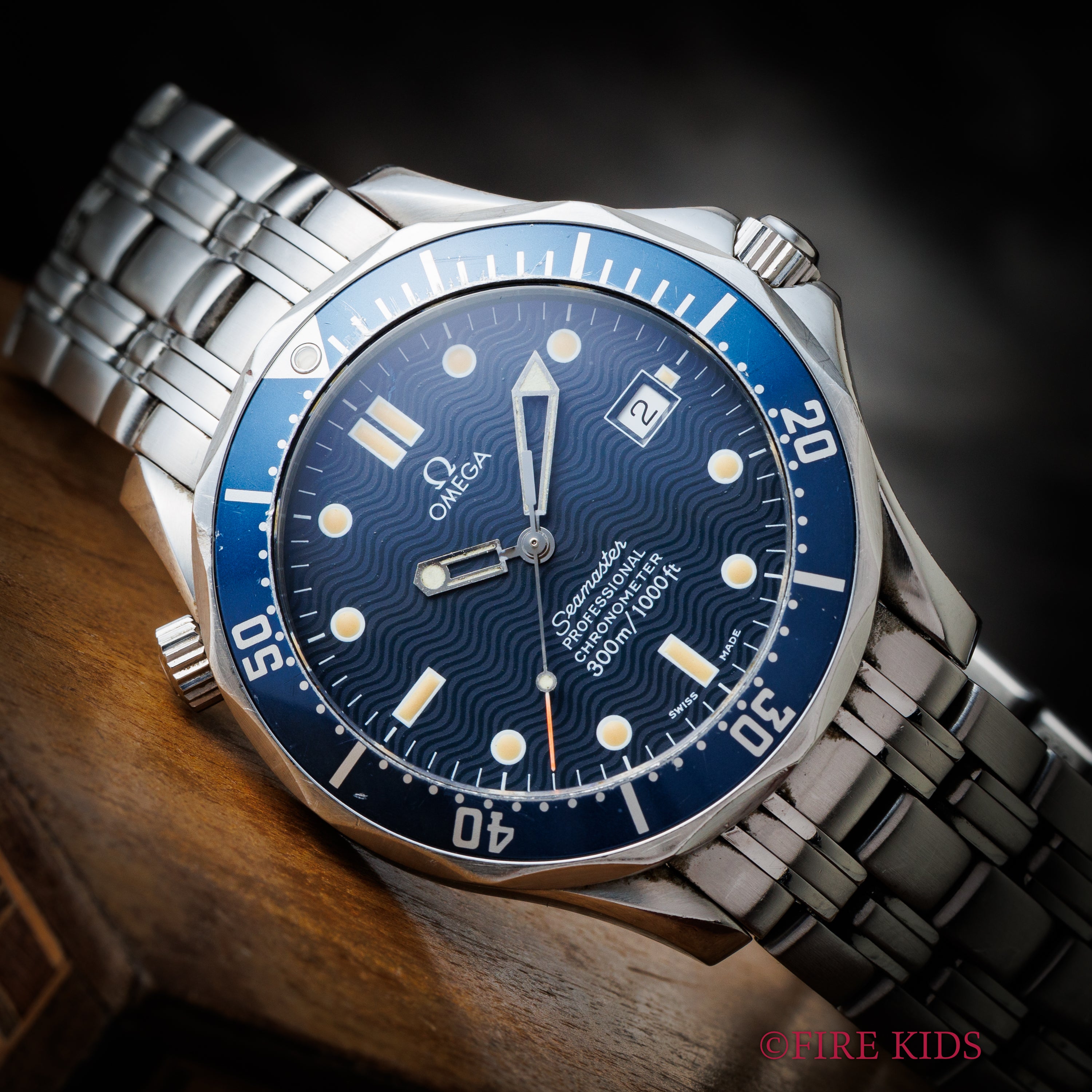 オメガ シーマスター プロフェショナル300m 1993年製 自動巻クロノメーター 純正ブレス 箱ギャラ