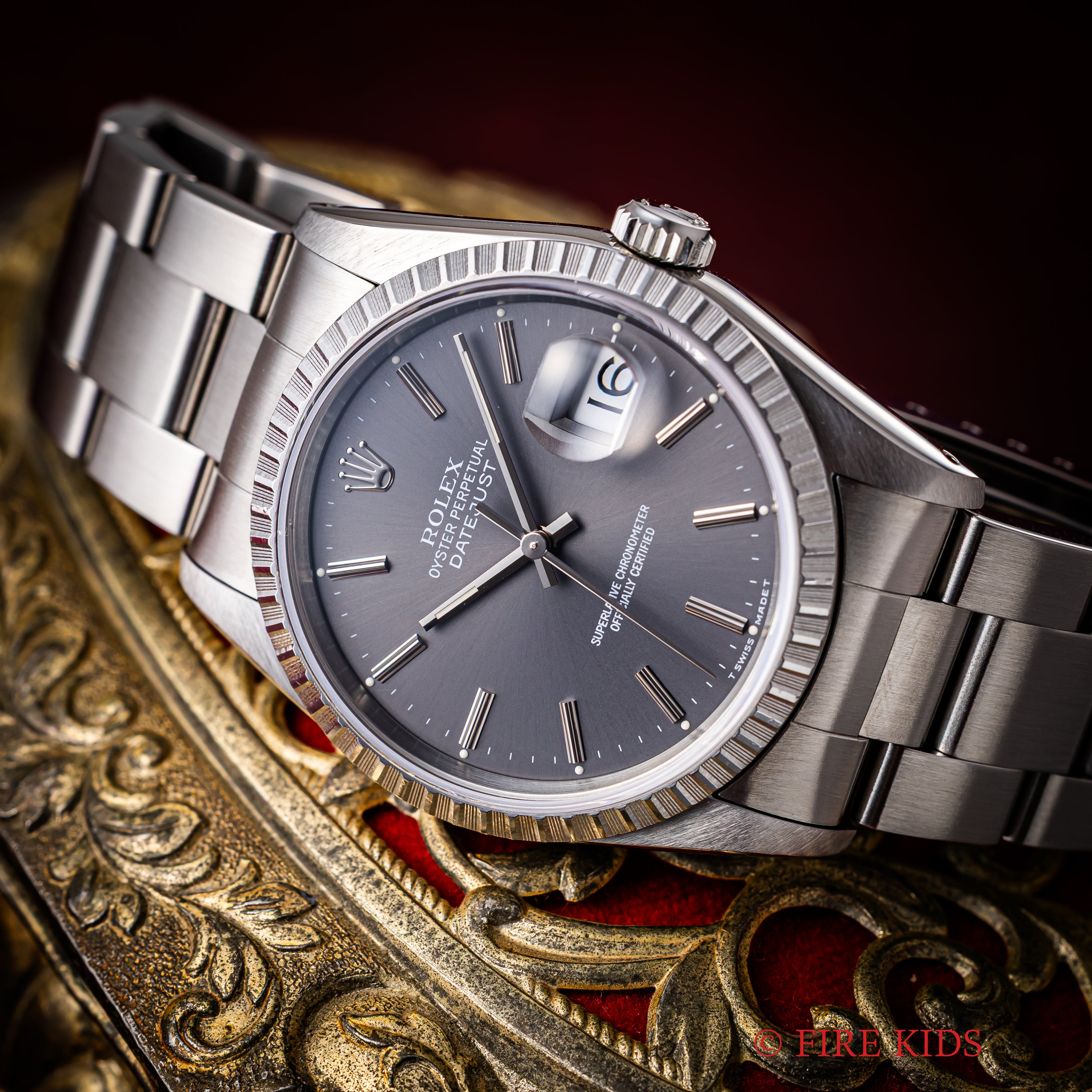 ロレックス デイトジャスト 1991年製 Ref.16220 グレーダイヤル 純正オイスターブレス