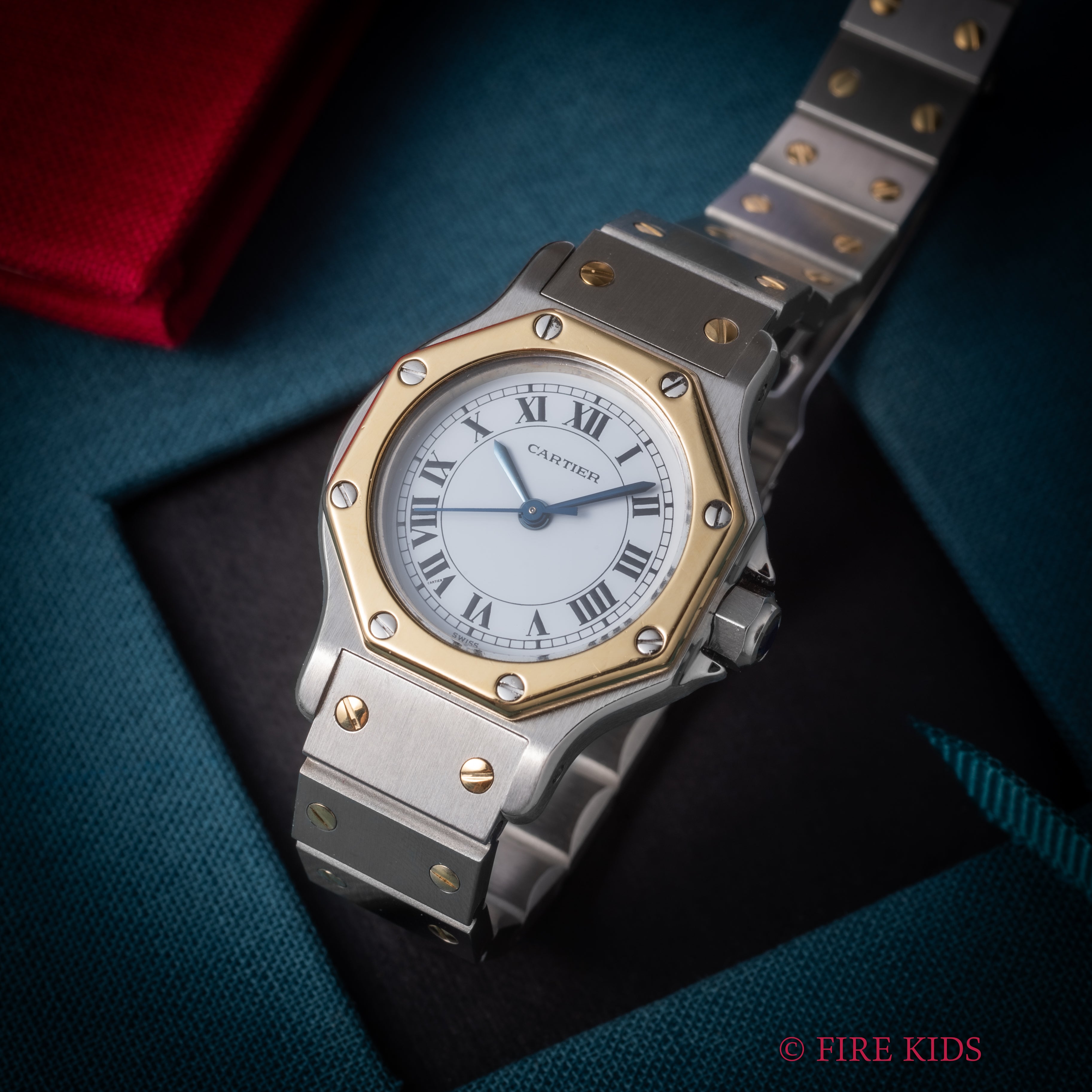 サントス オクタゴン 1980年代製 Ref.0907 SMサイズ コンビ 自動巻き ギャラ付き