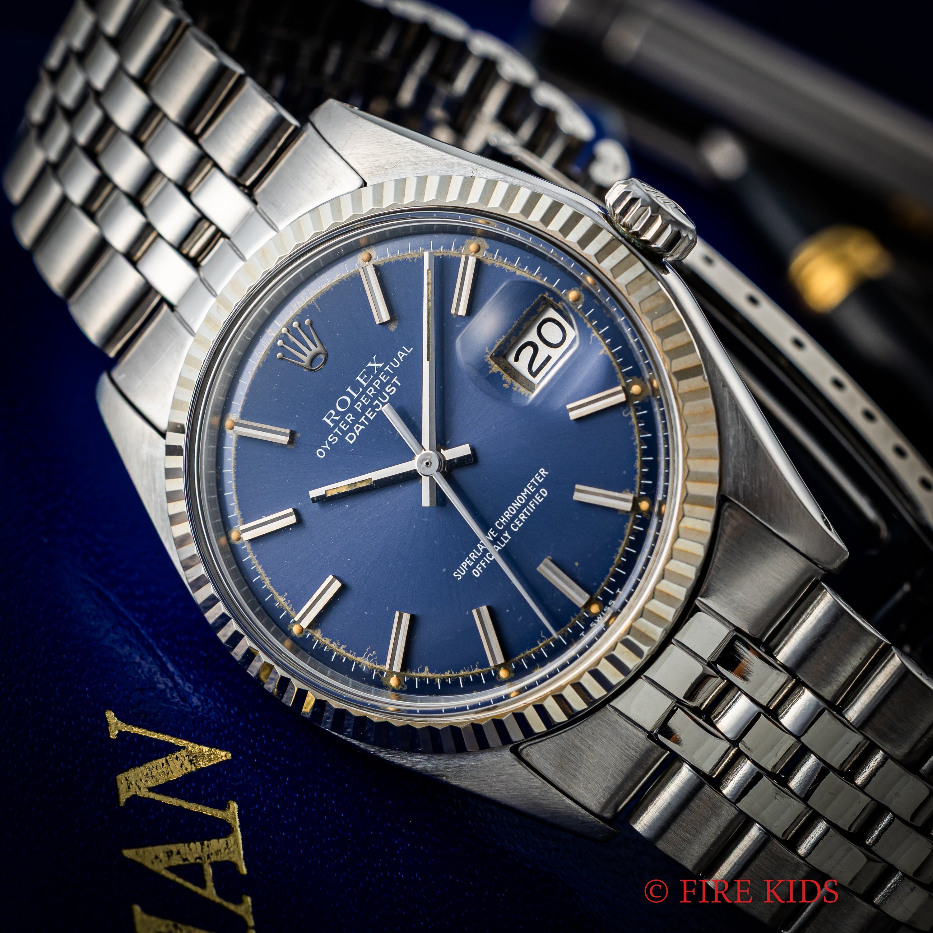 ロレックス デイトジャスト Ref.1601 ブルーダイヤル 1971年製 Cal.1570 純正ジュビリーブレス