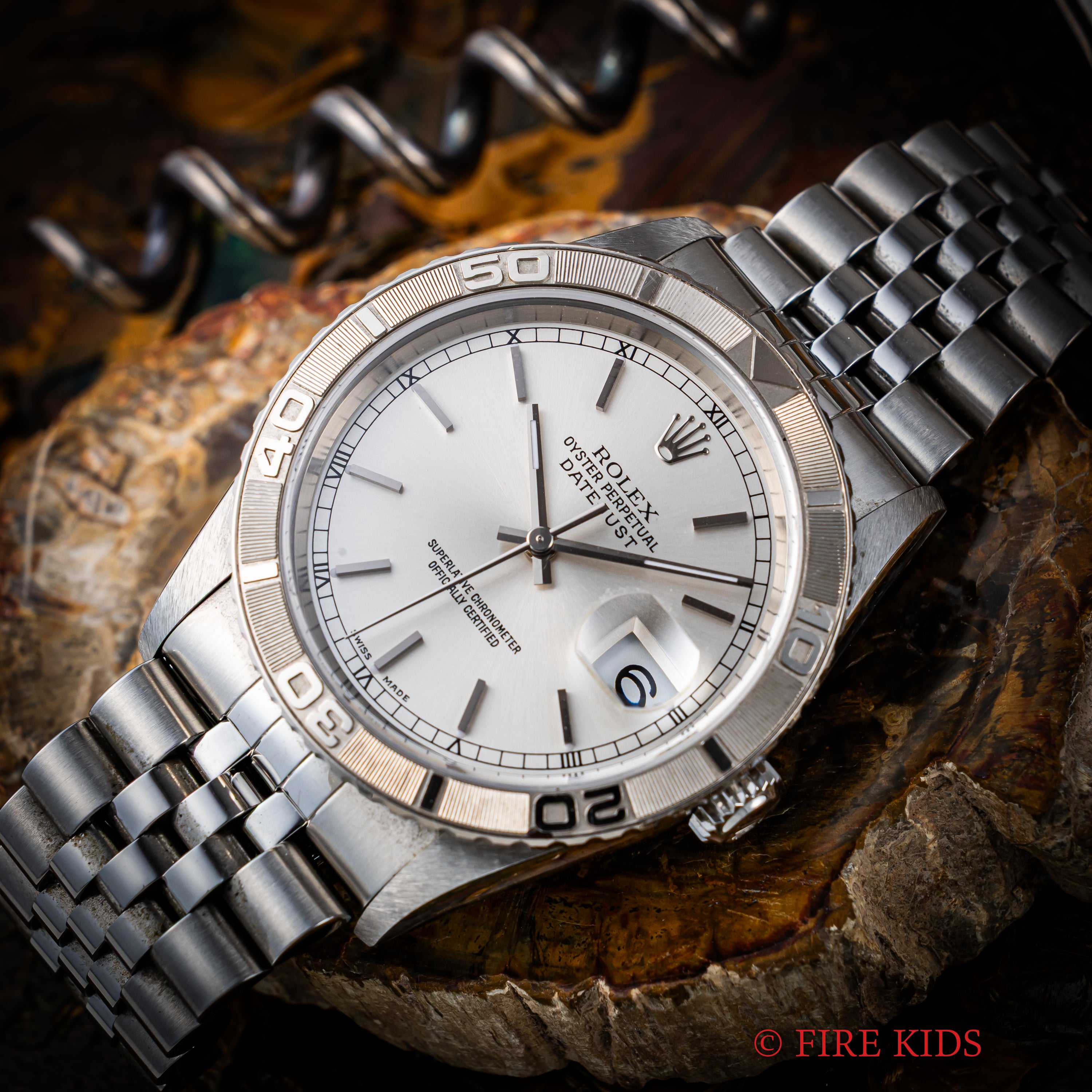 ロレックス サンダーバード Ref.16264 2002年製 箱、ギャランティー、冊子付 純正ジュビリーブレス パイロットウォッチ